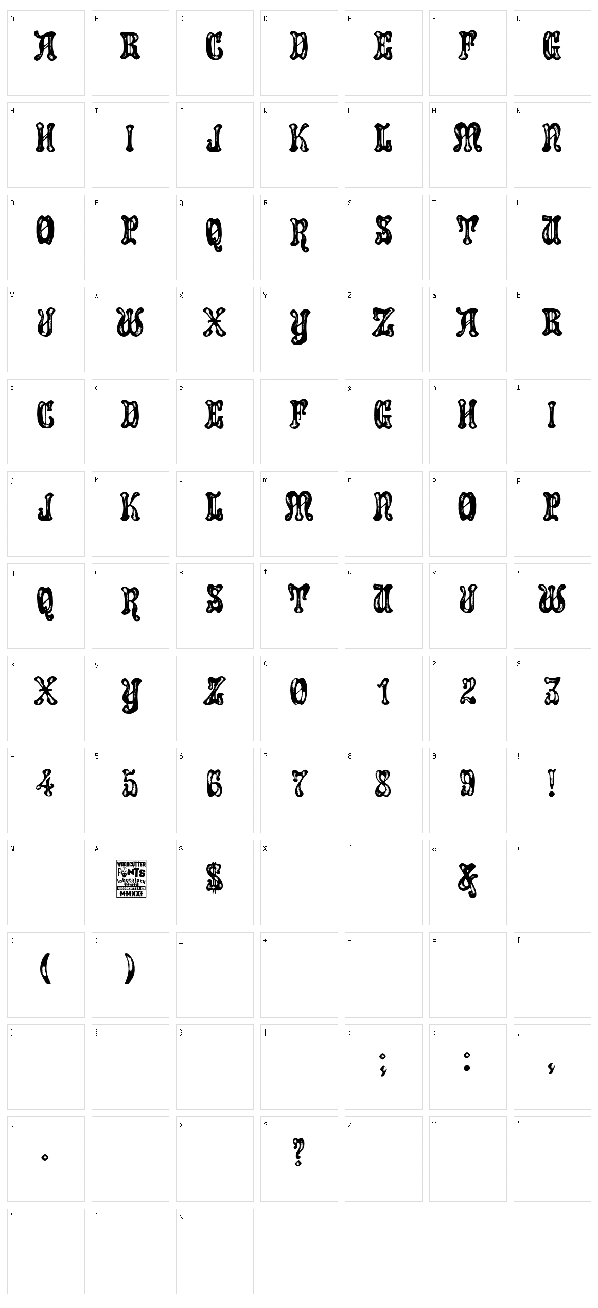 Sherwood Forest Character Set
