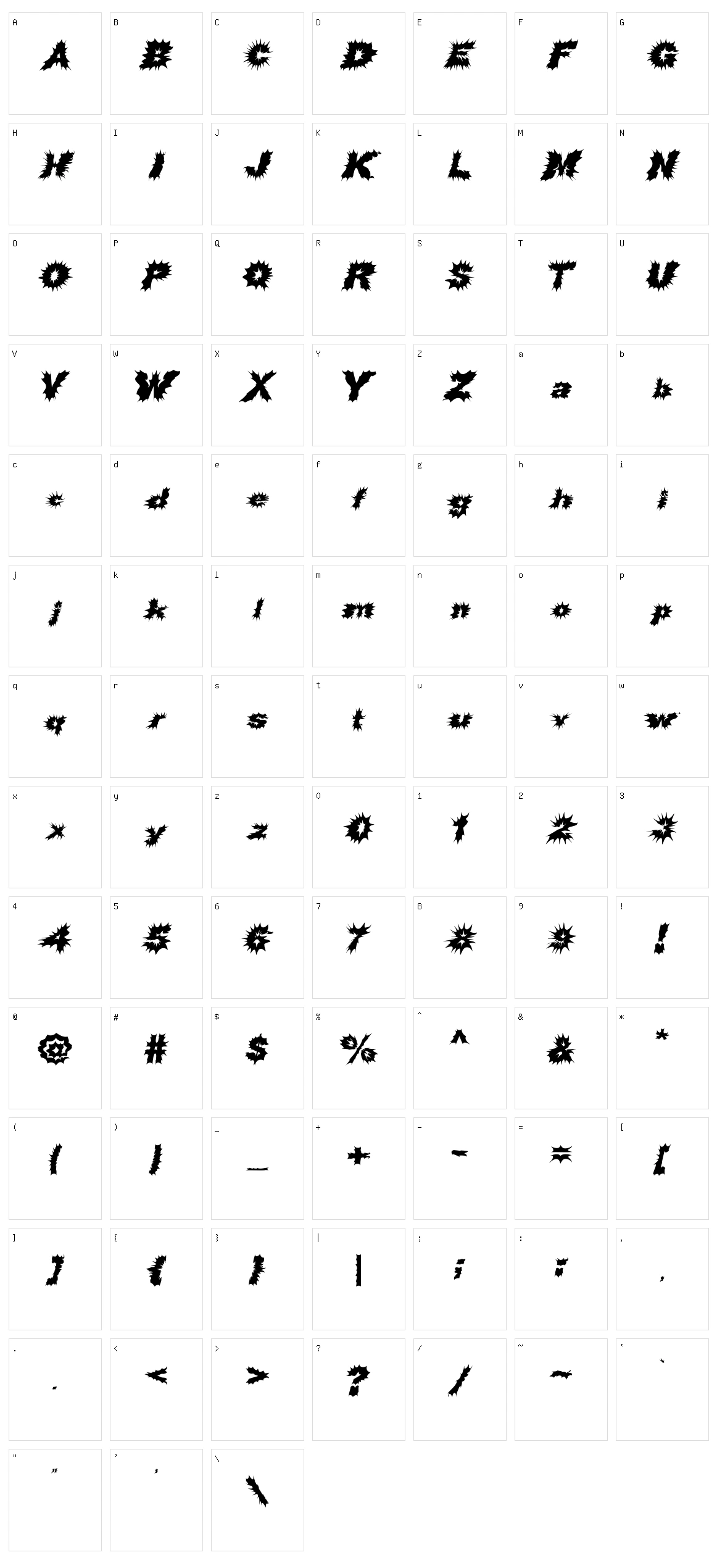 Shock Rock Character Set