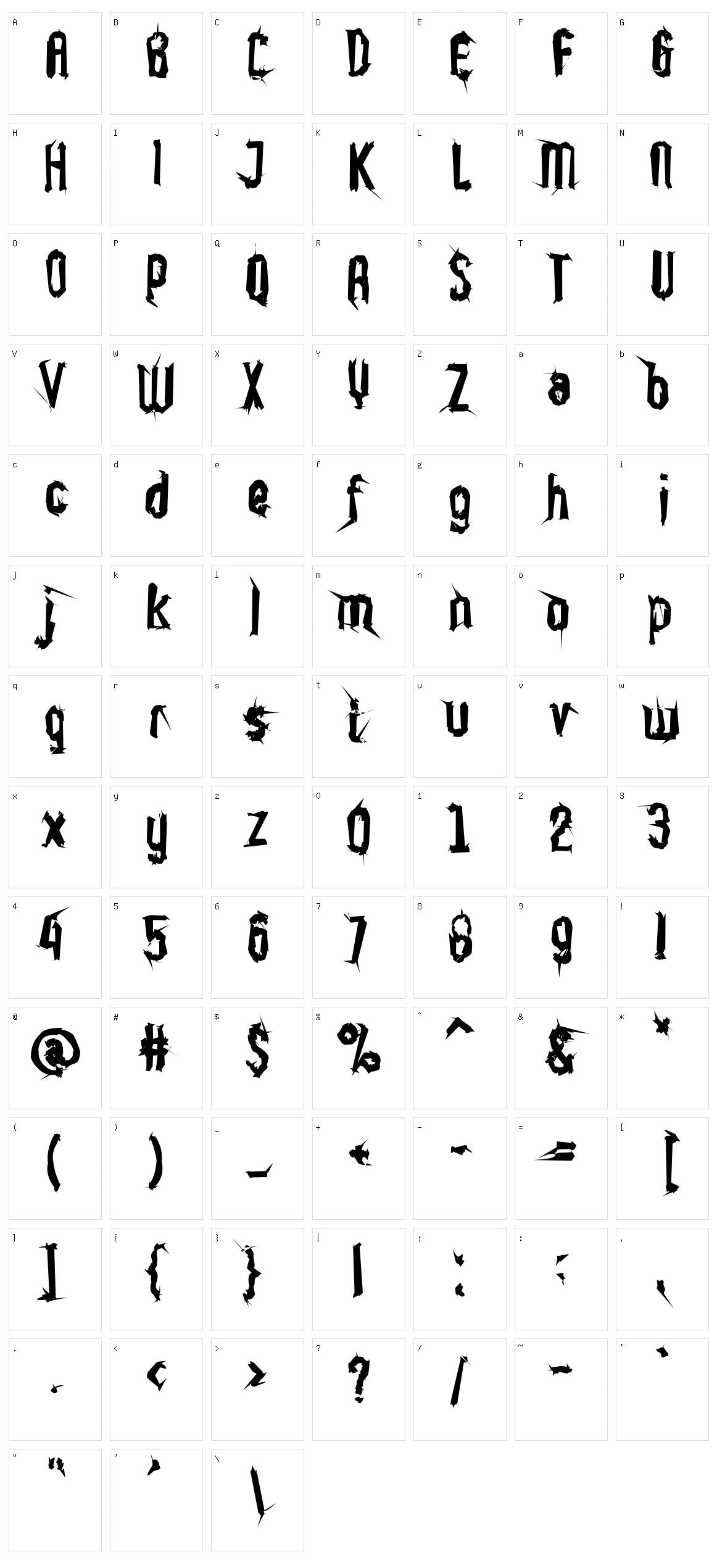 Supercaligrafilisticexpialidoc Character Set