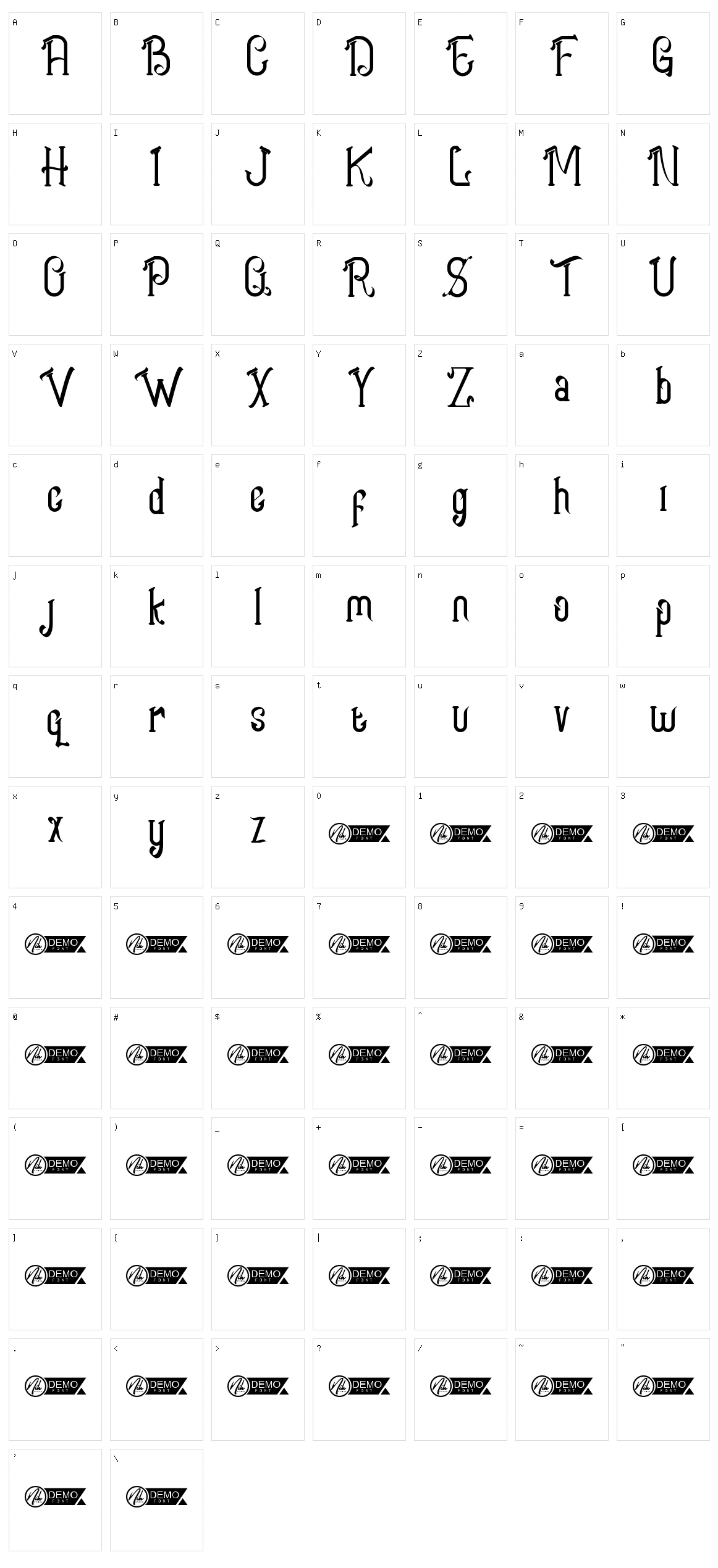 Theo Philip Character Set