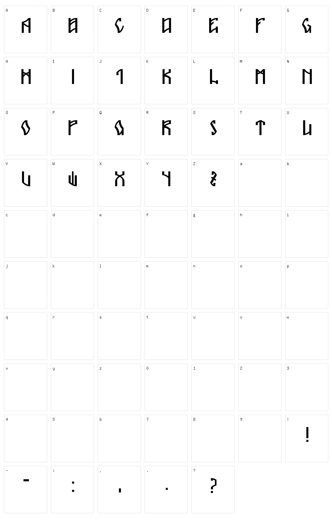 Airyin Character Set