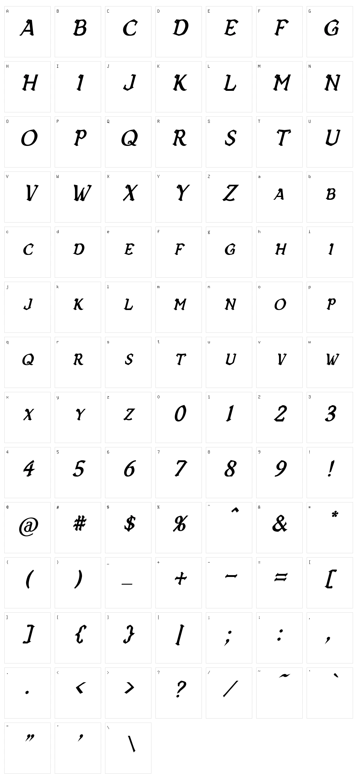 Vecna Character Set