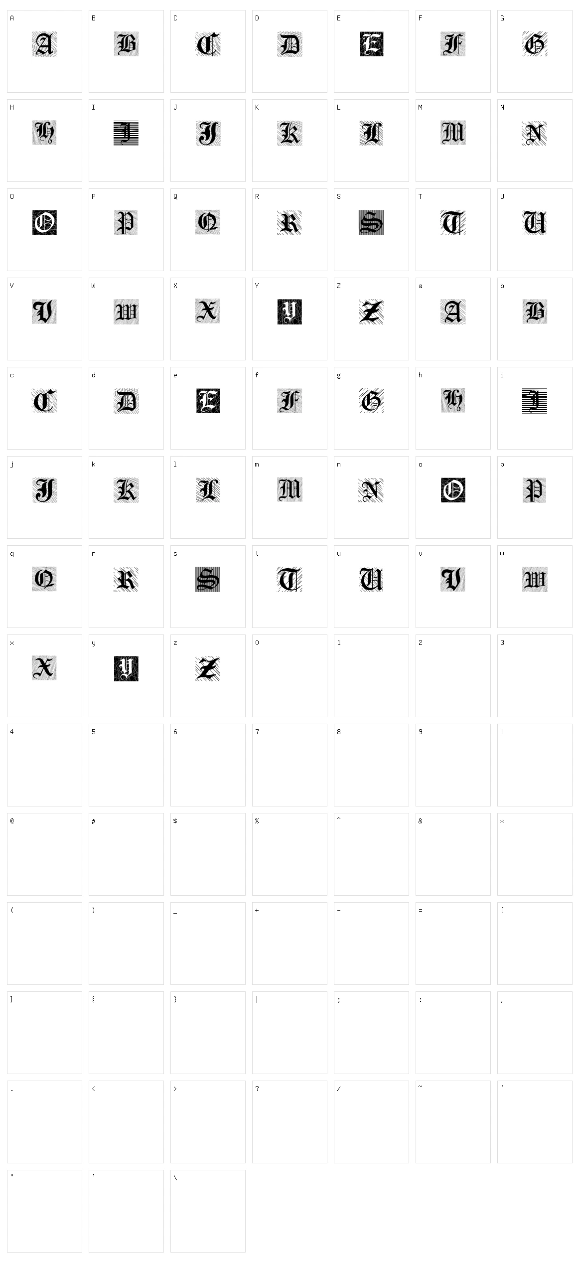 Cosmopolite Character Set