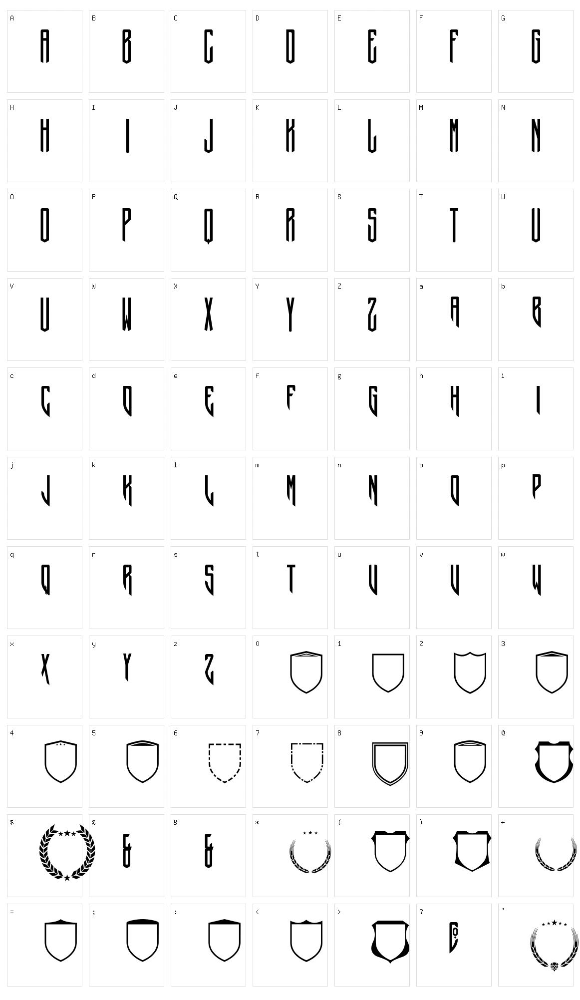 Crepitus Character Set