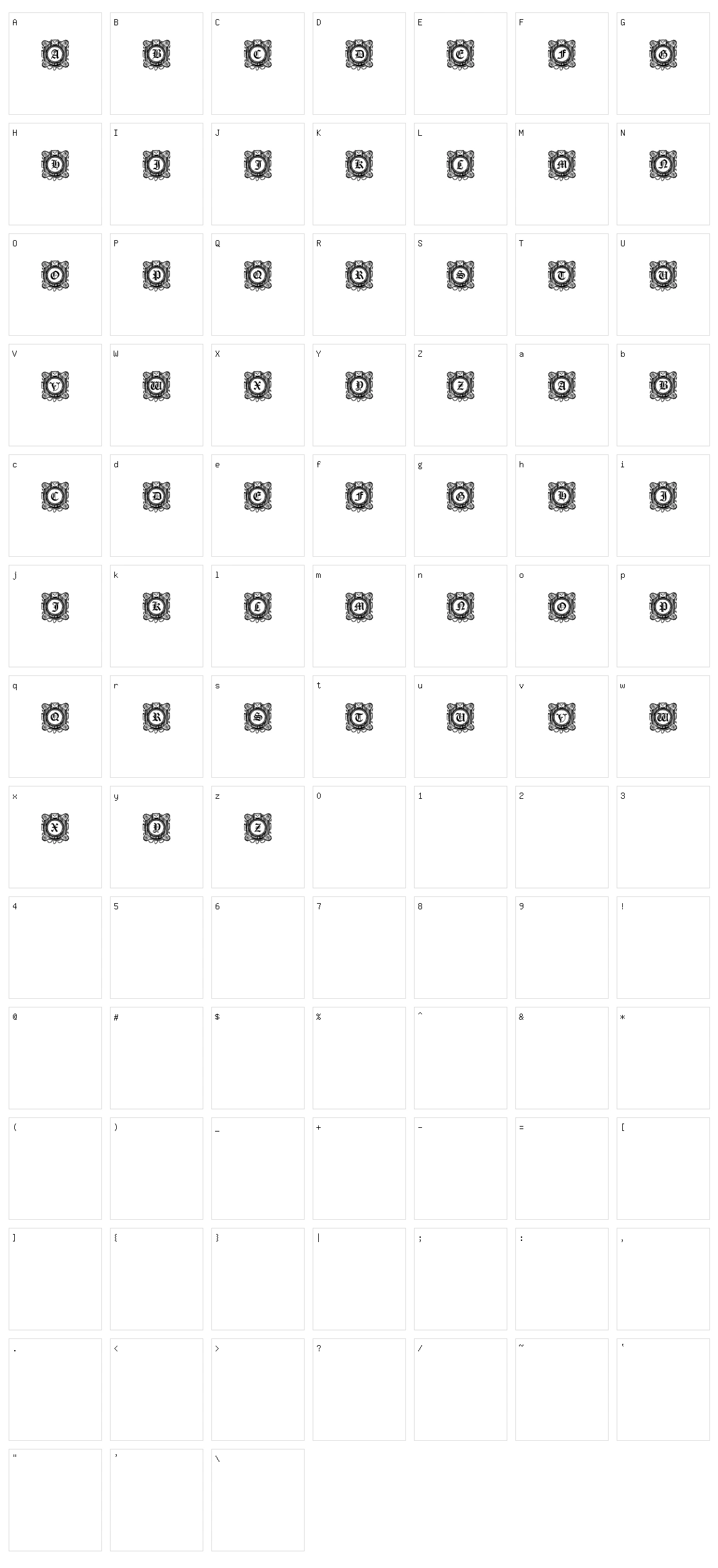 Fantasy Capitals Character Set