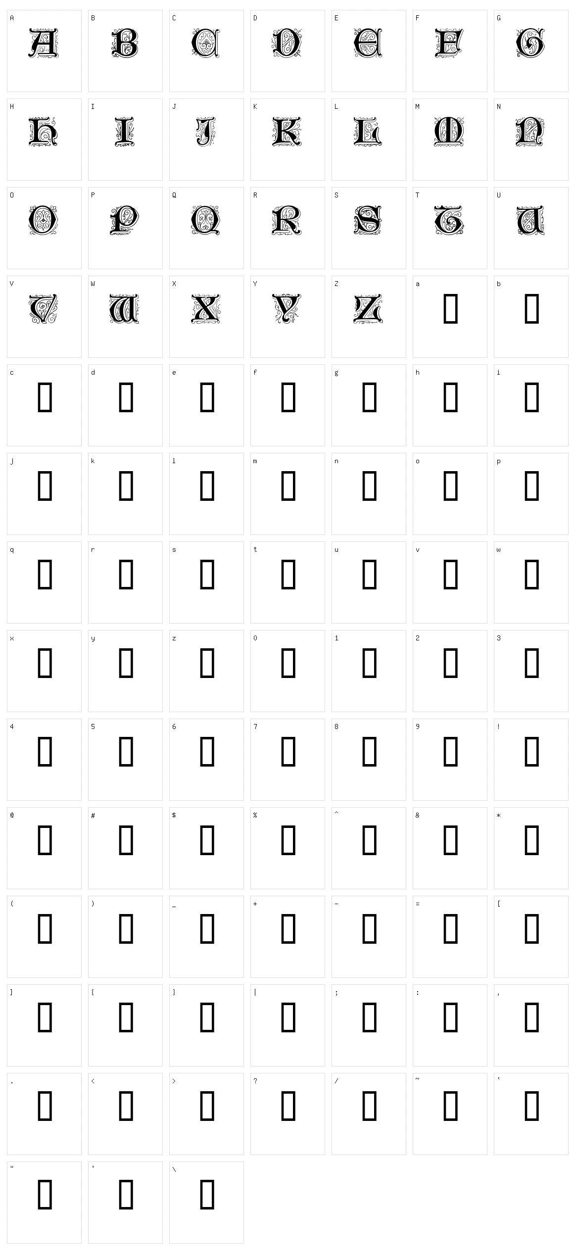 Genzsch Initials Character Set