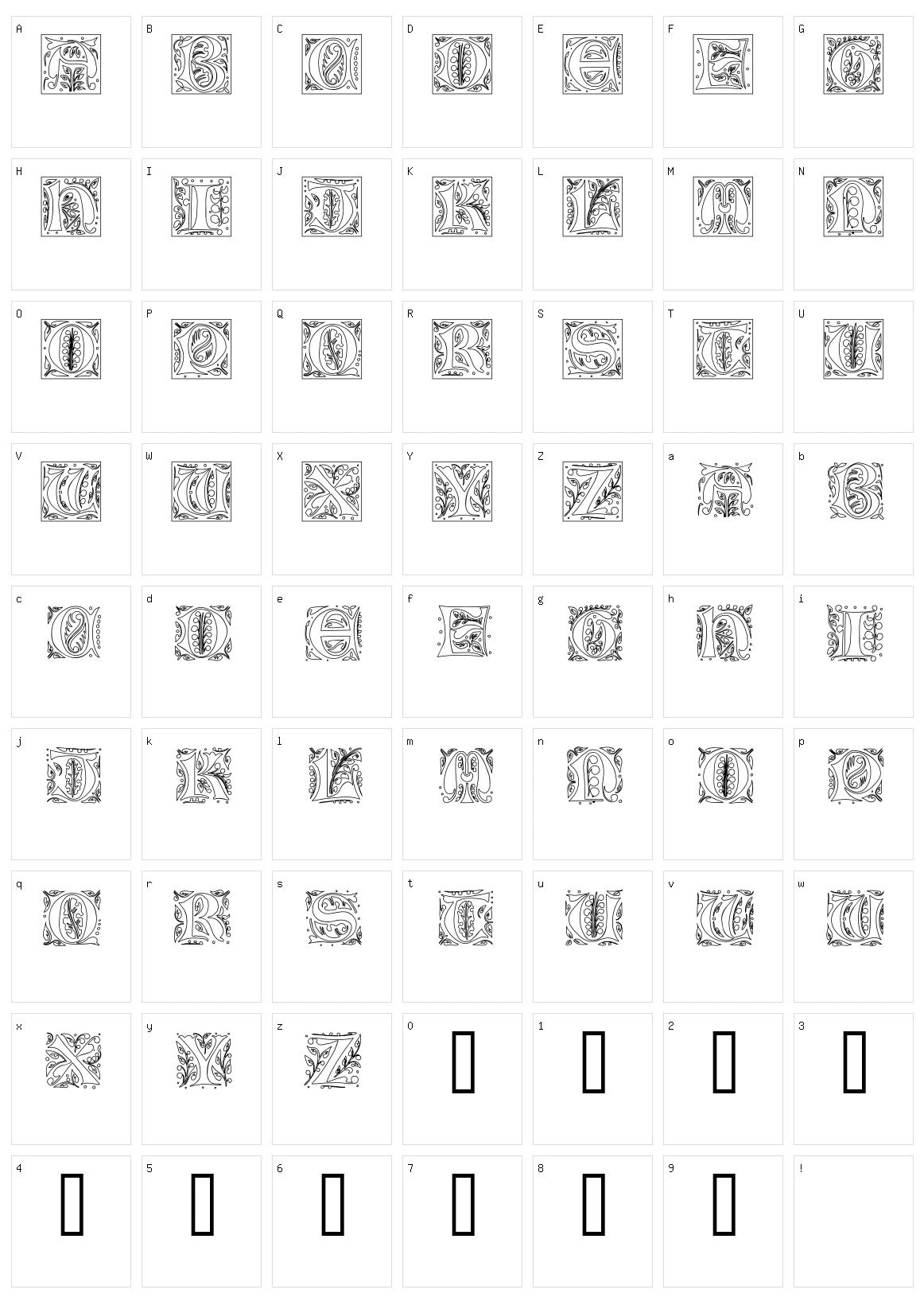 Gothic Illuminate Character Set