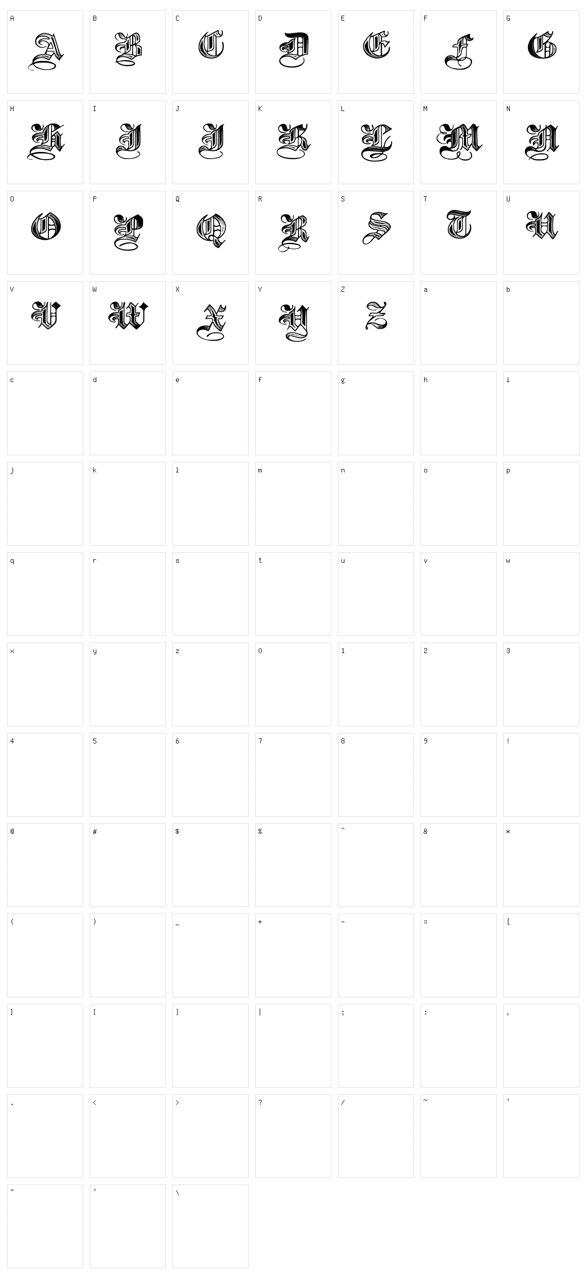 Halftone Character Set