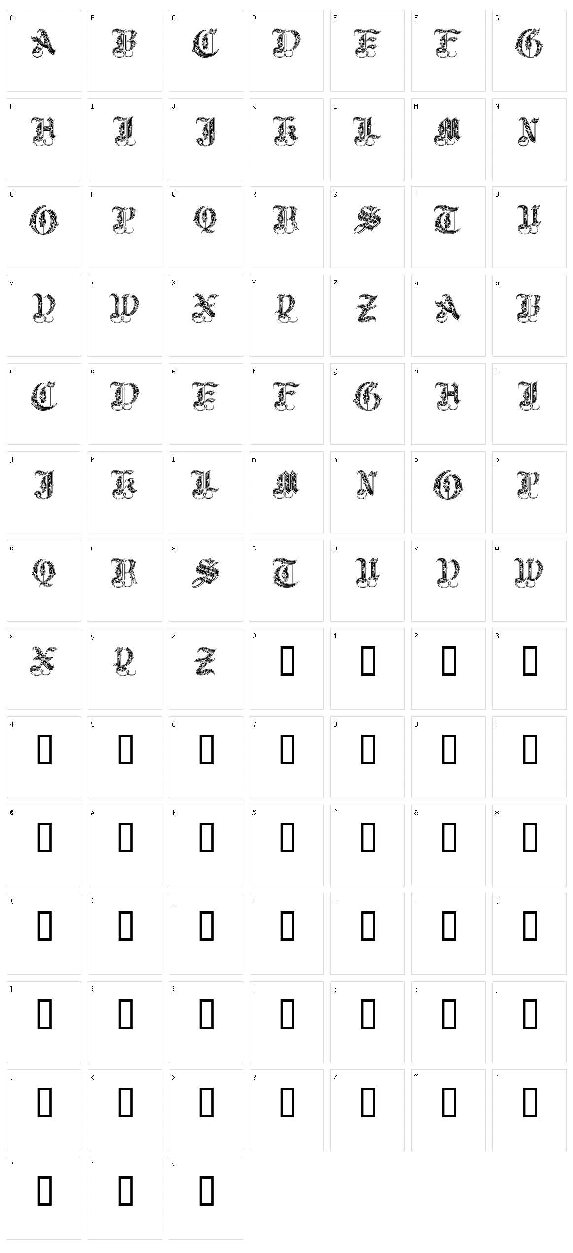 Royal Initialen Character Set