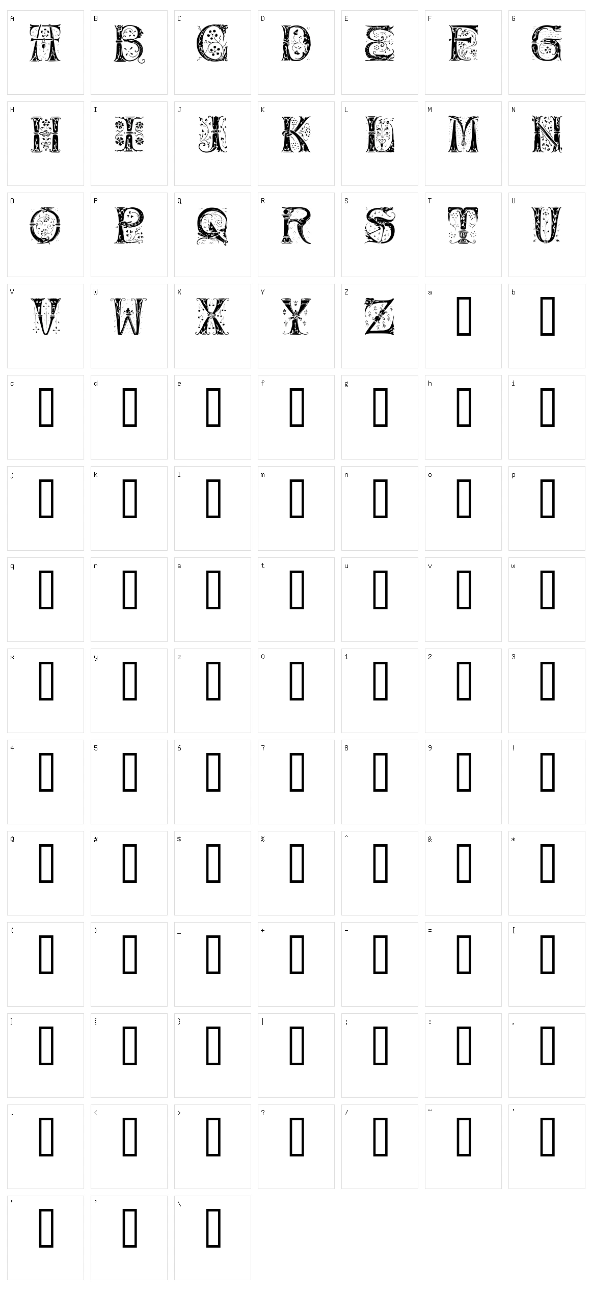 Silvus Character Set