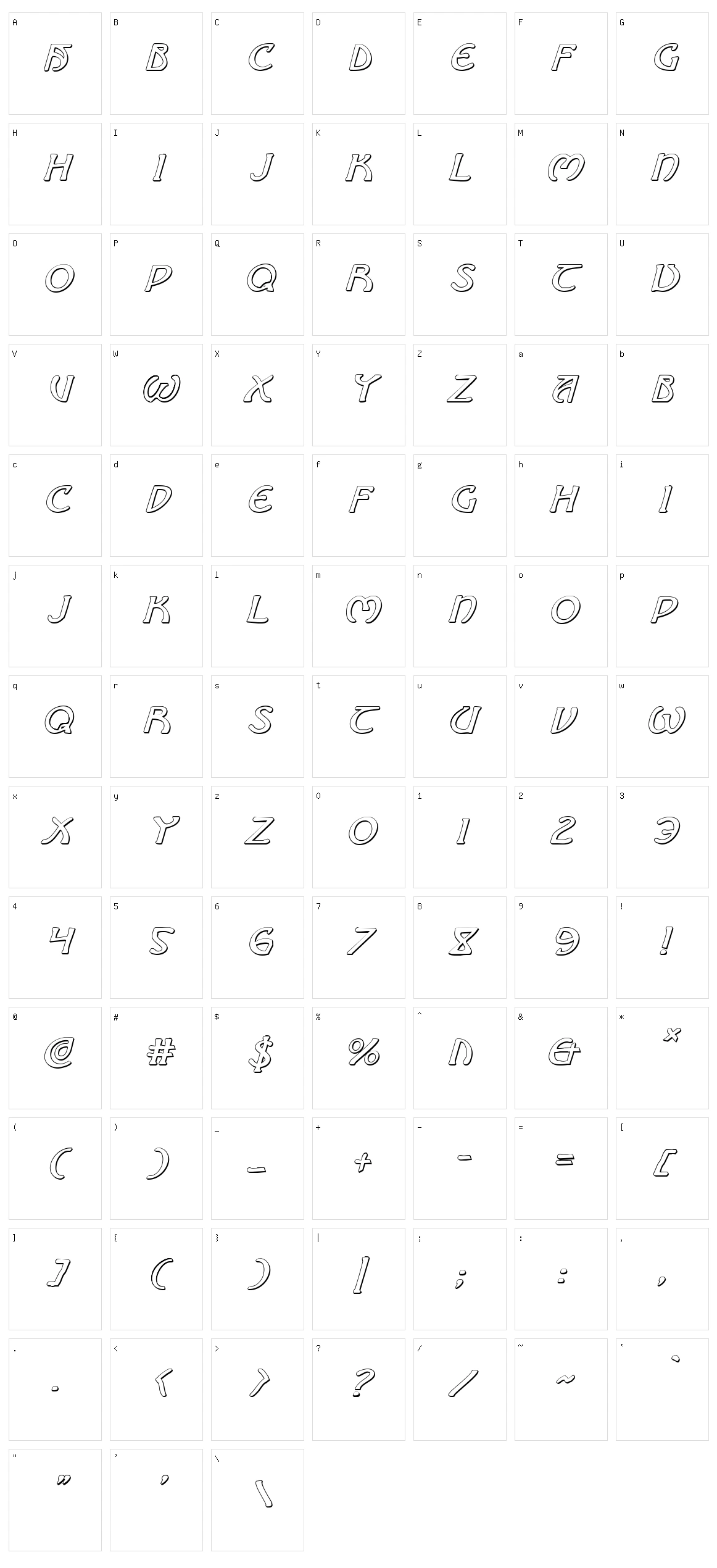 Brin Athyn Character Set