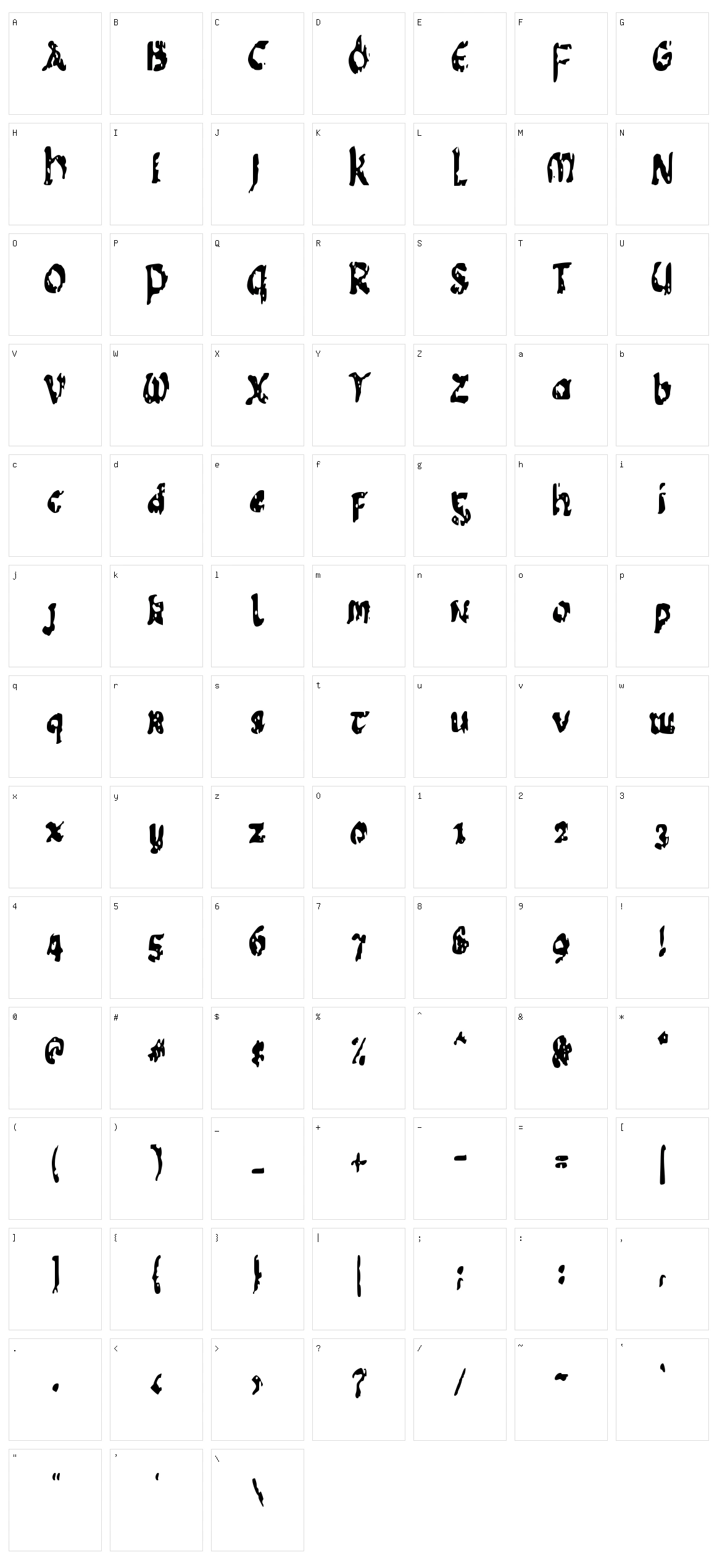 c Celicatic Character Set