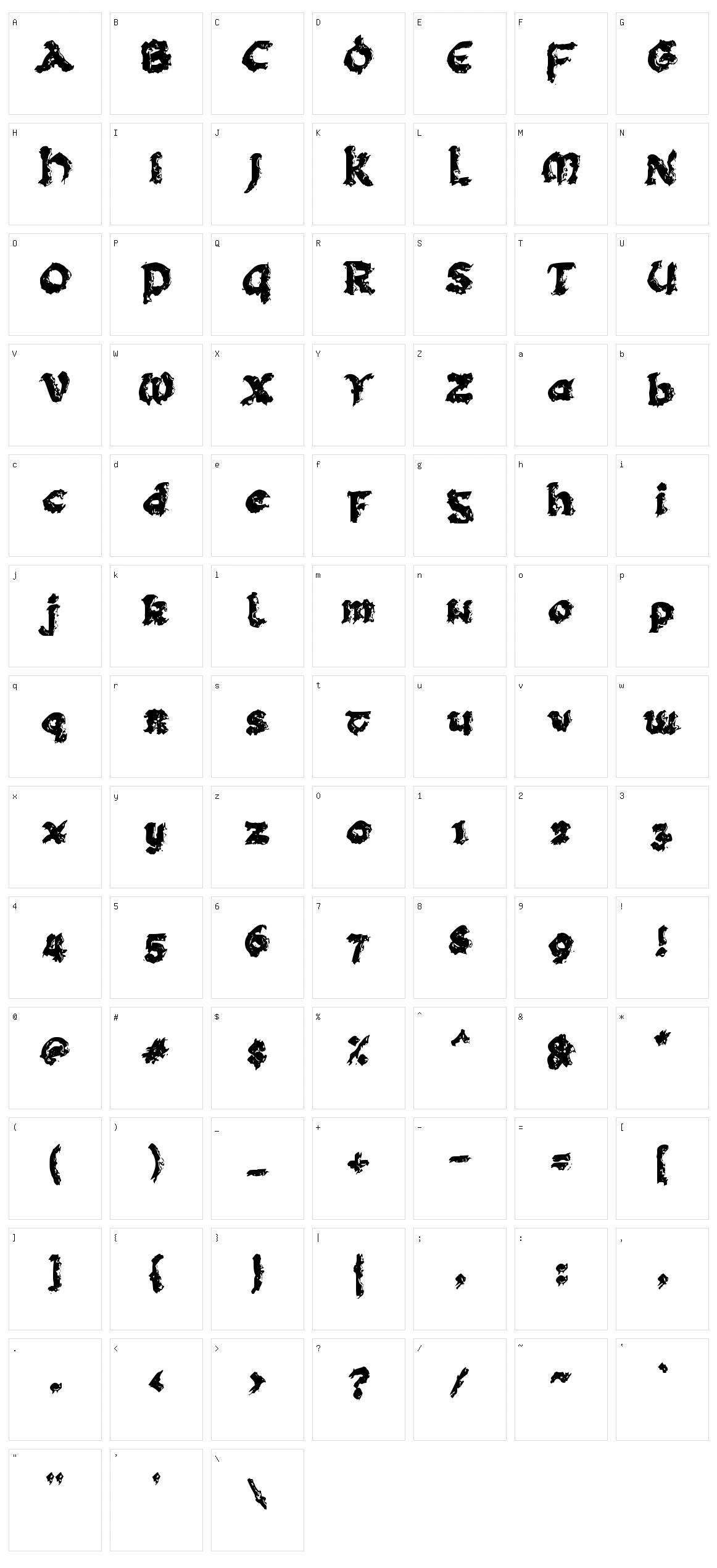 c Celtic Dragon Character Set