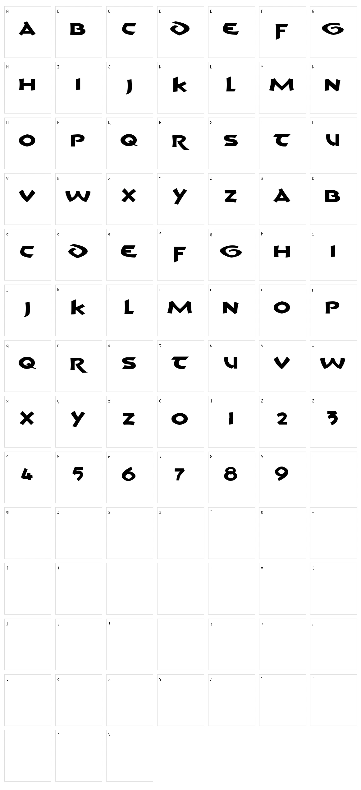 Crom Character Set