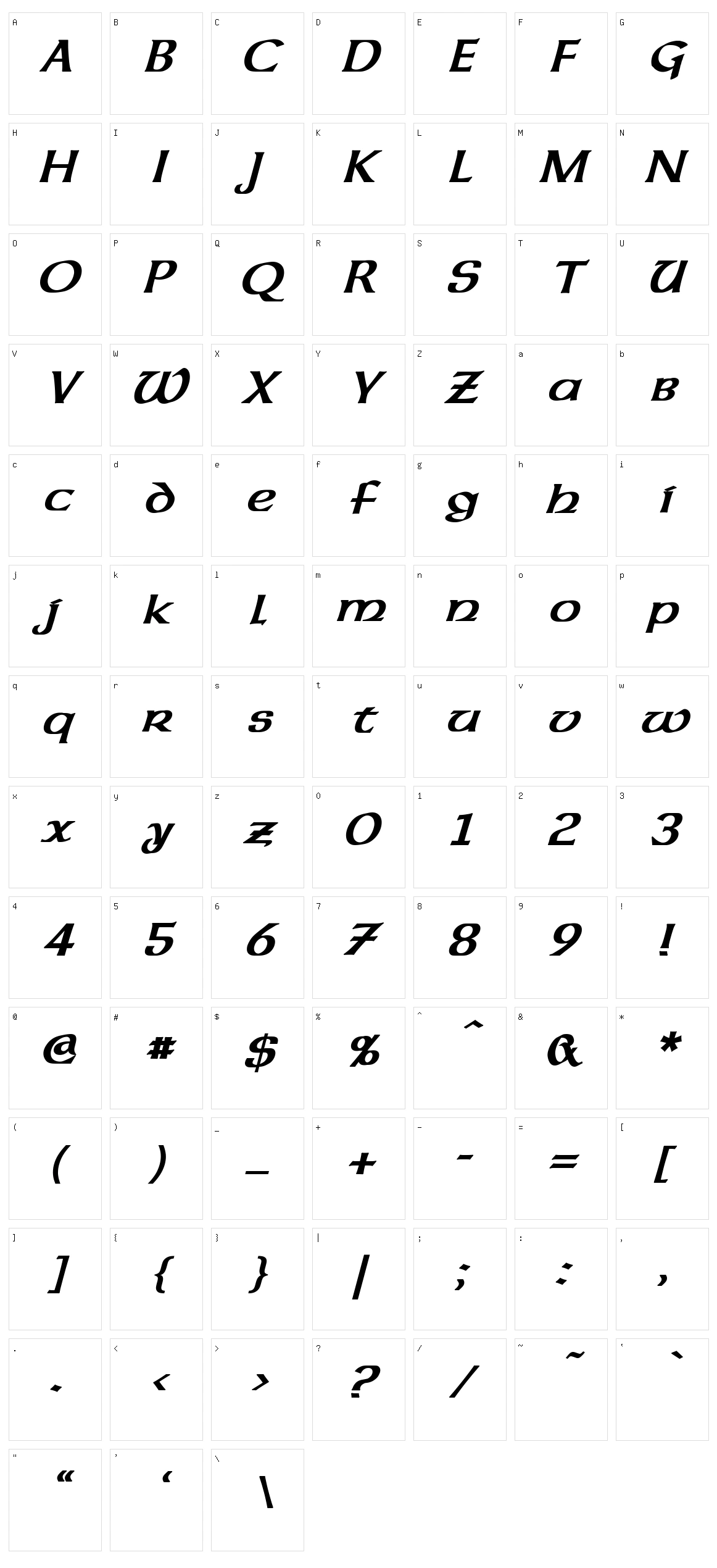 Dalelands Character Set