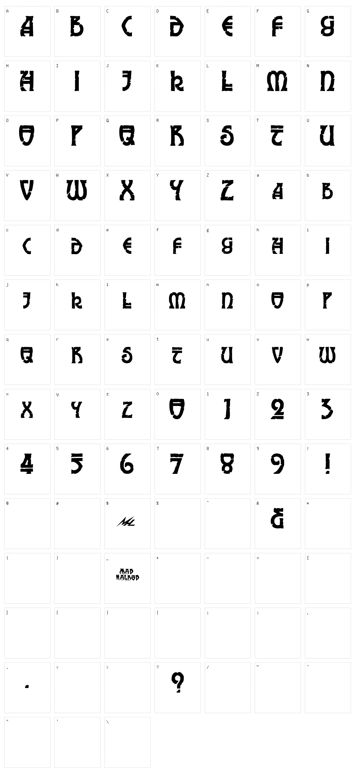 Elric Character Set