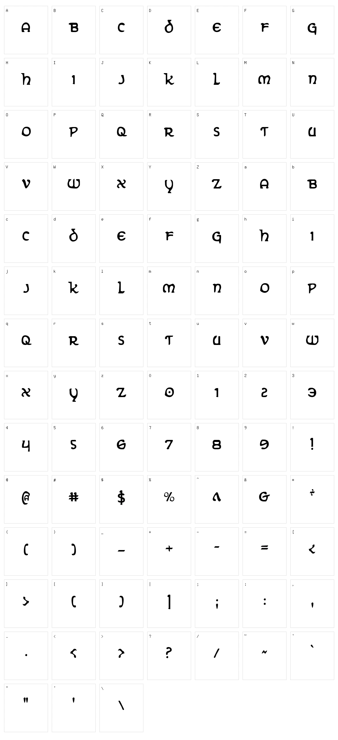 Erin Go Bragh Character Set