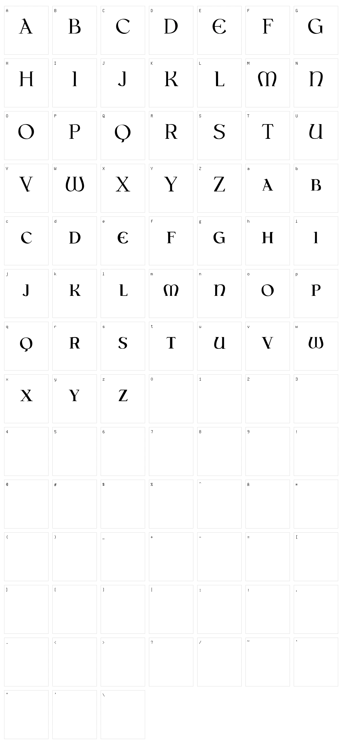 Ever Character Set