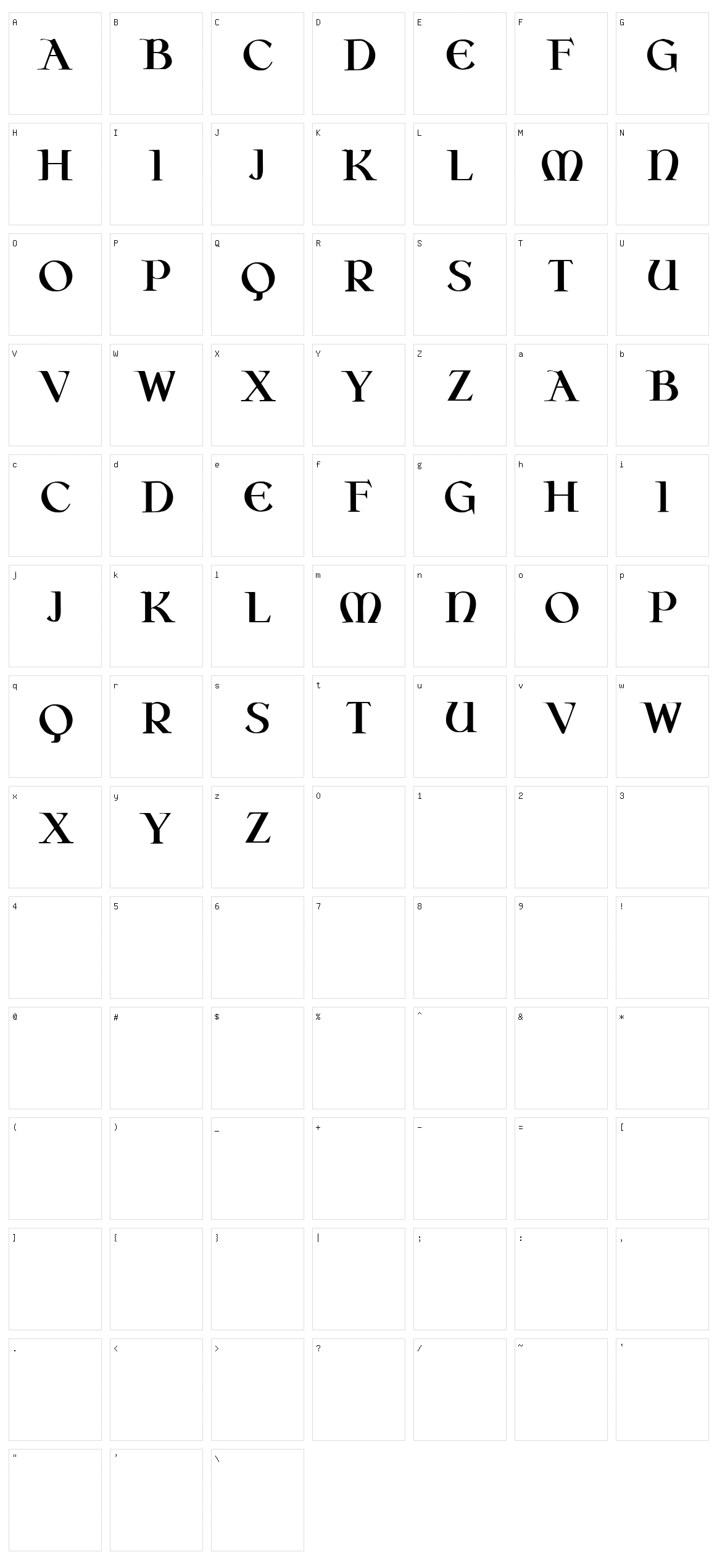Intimacy Character Set