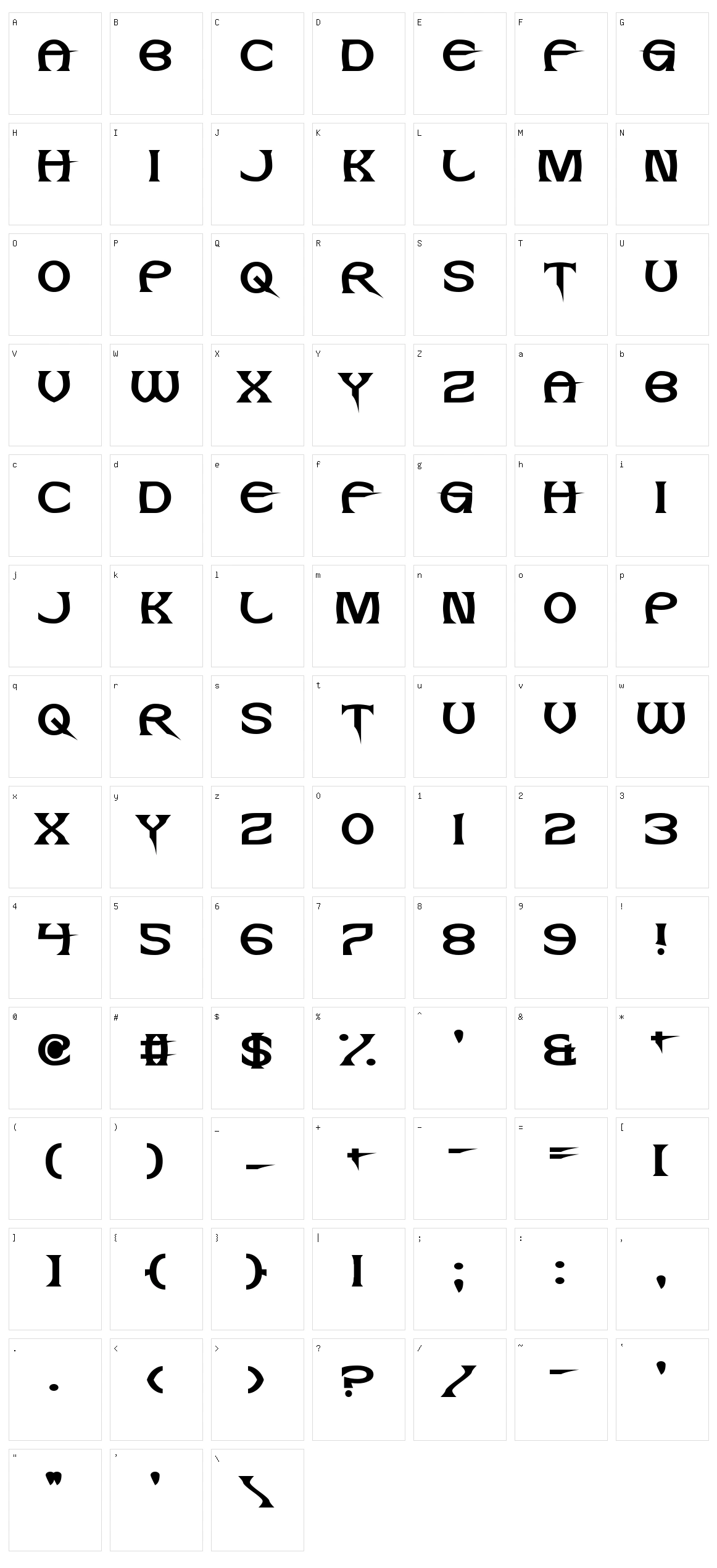 Jesus Frank Character Set