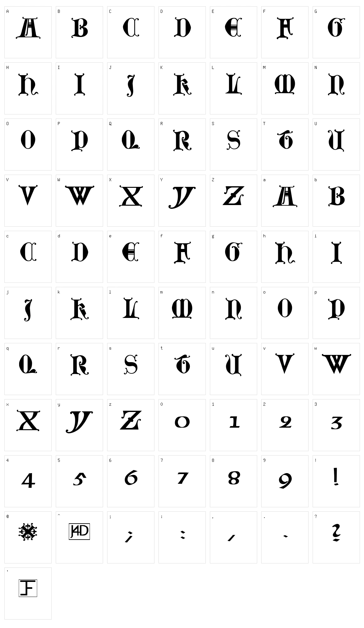 Lubeck Character Set