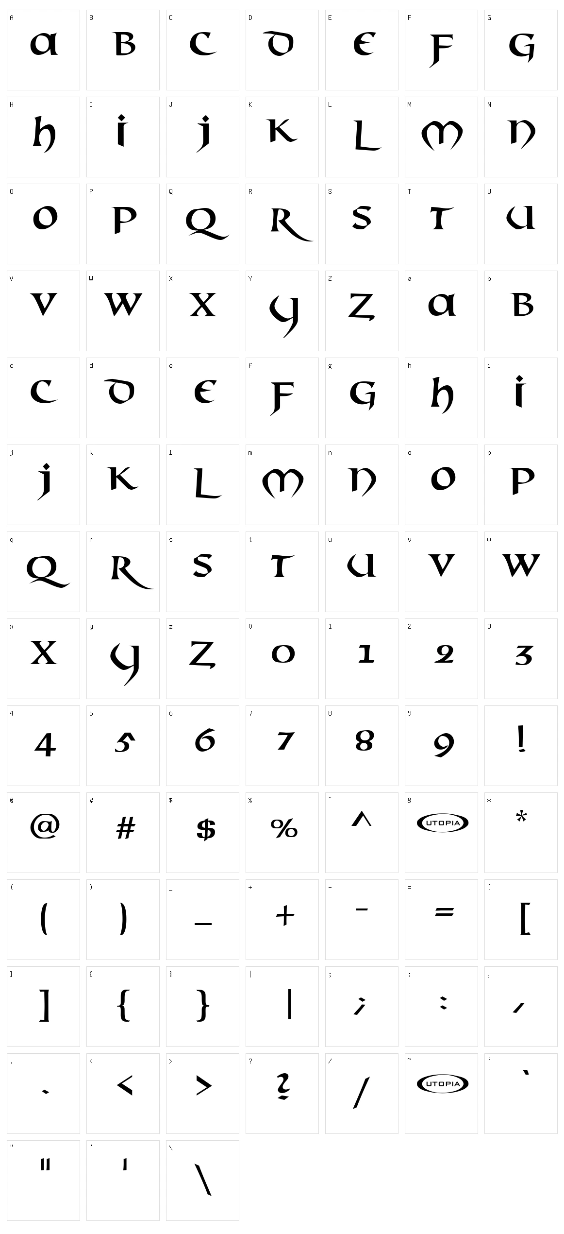Mael Character Set