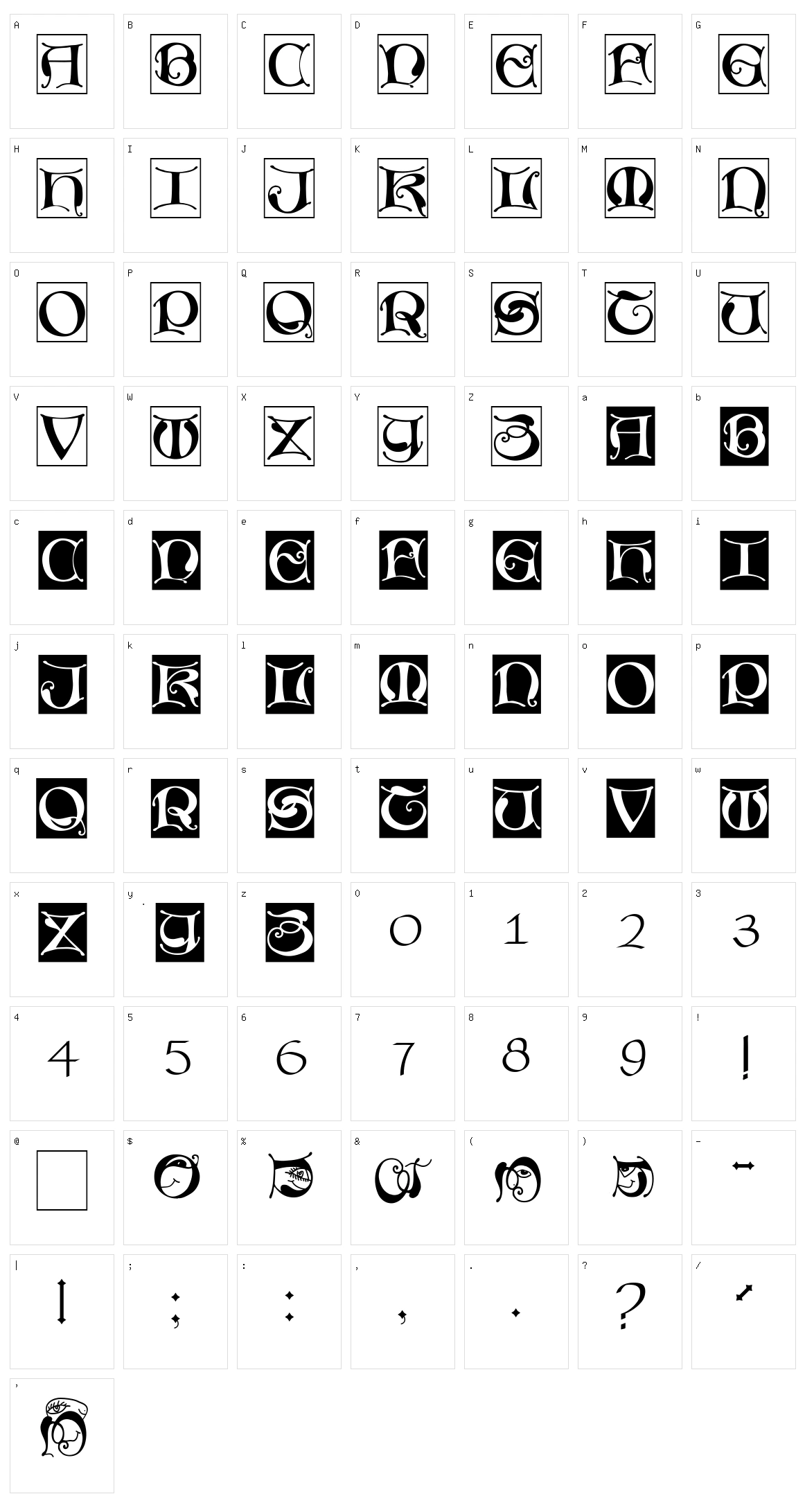Missal Unciale Character Set