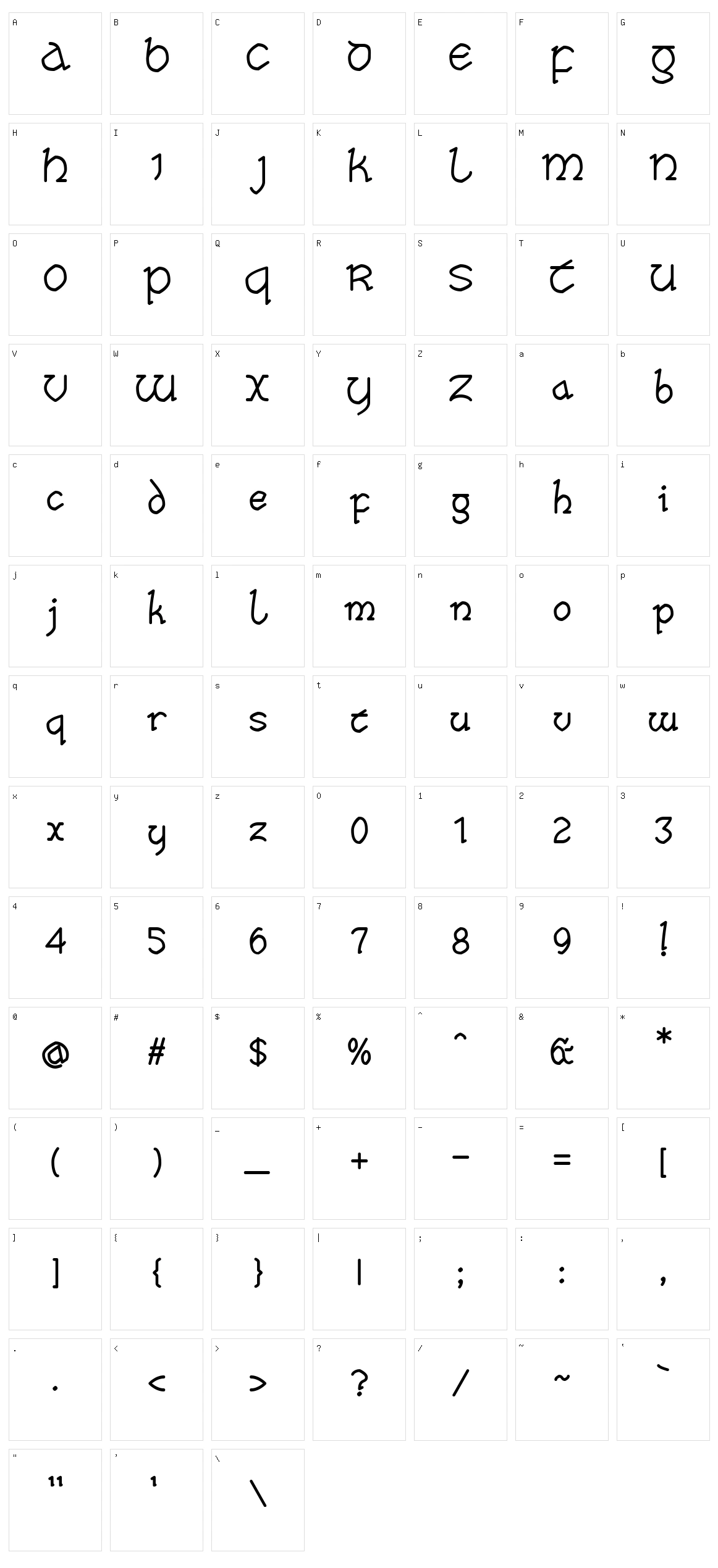 Taisean Character Set