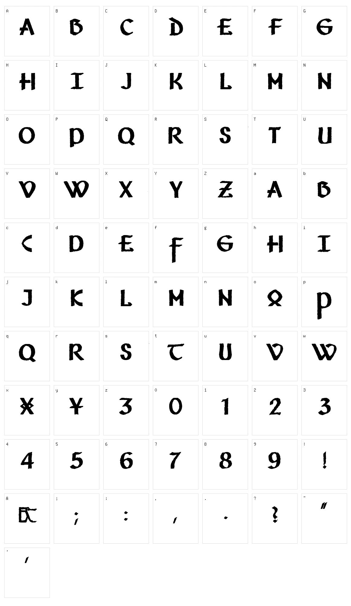 Vafthrudnir Character Set