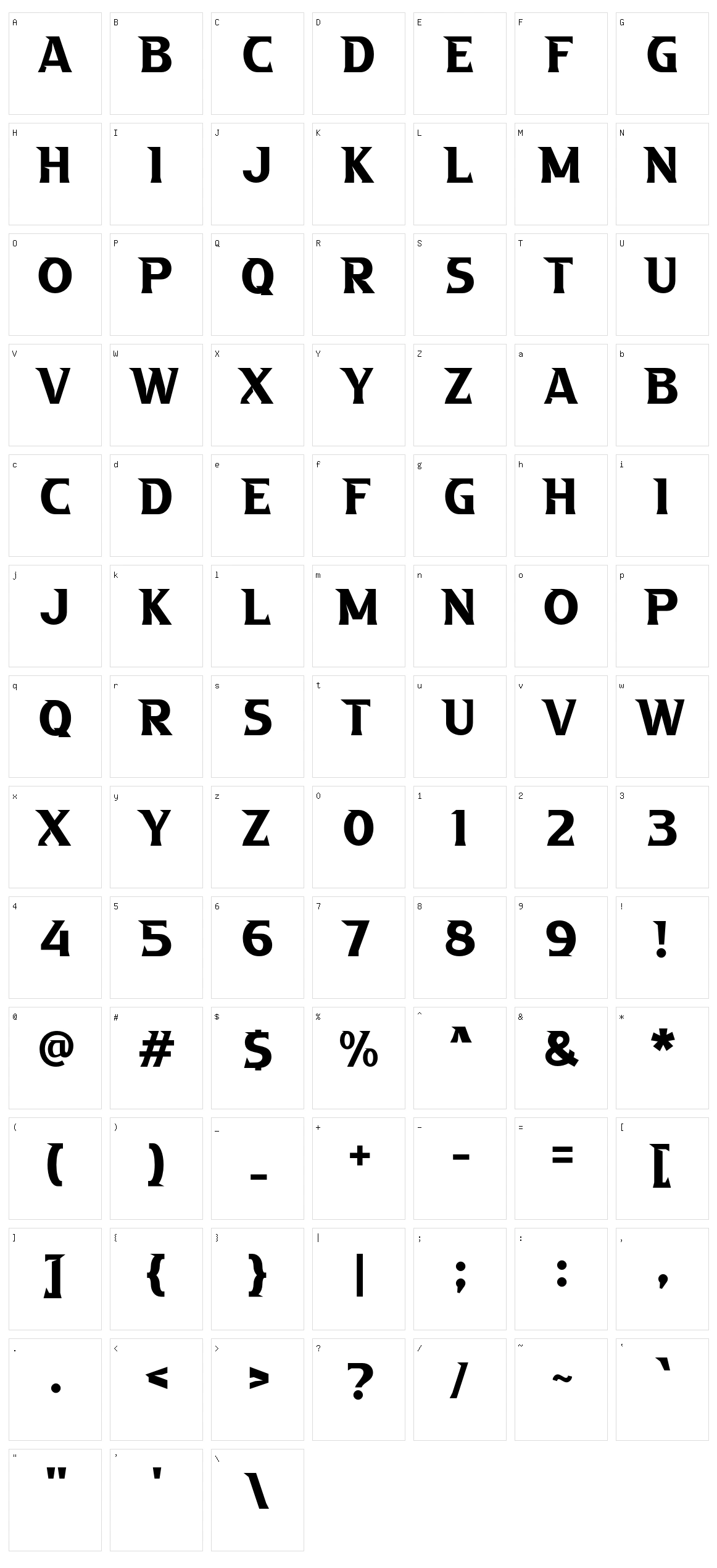 A Absolute Empire Character Set