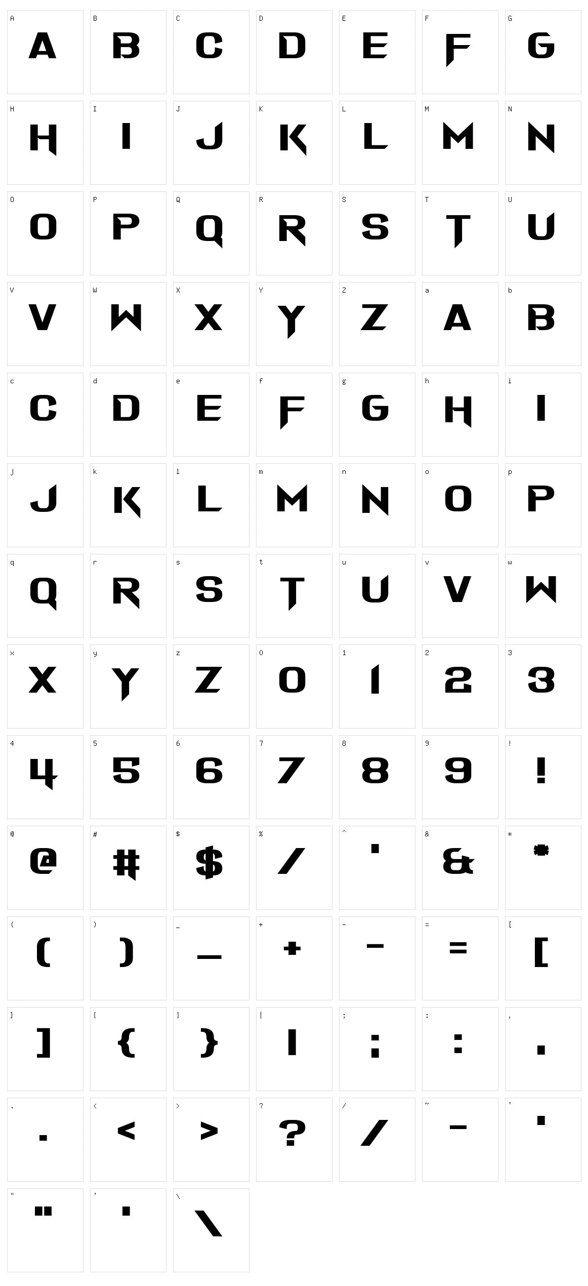 A Grazing Mace Character Set