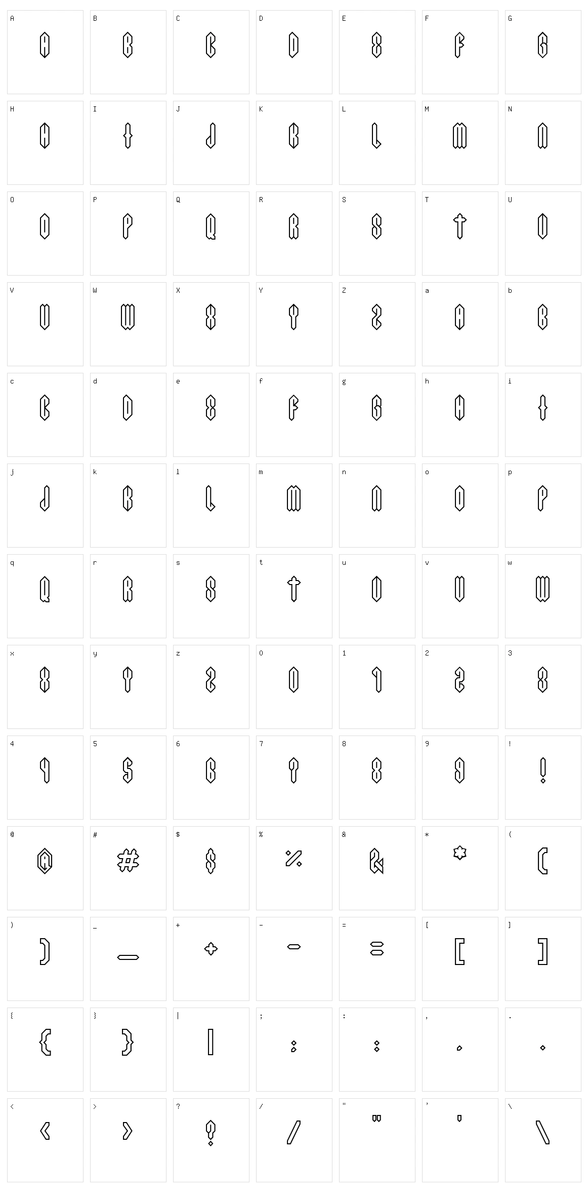 Acid Crush Character Set