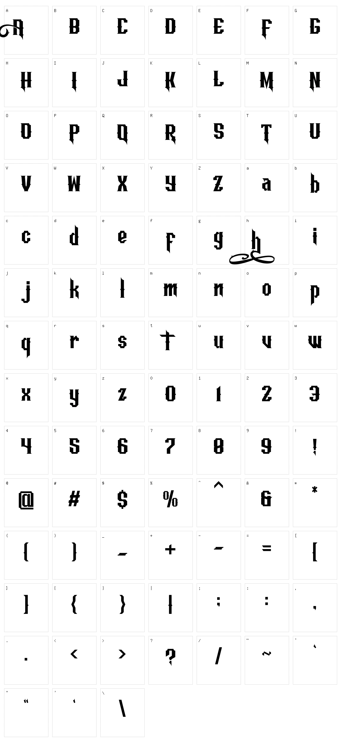 Aesthetic Character Set