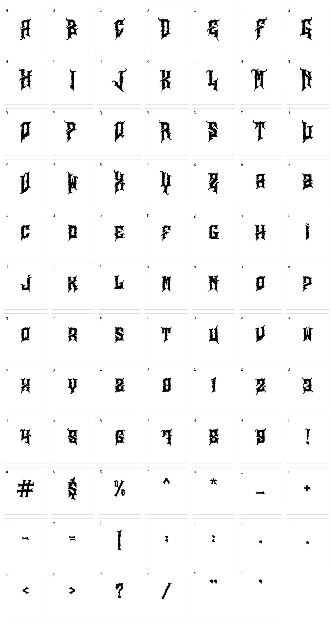 Aligator Character Set