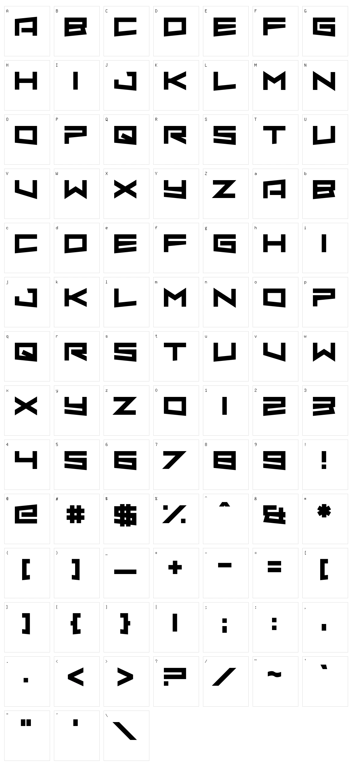Almond Rocks Character Set