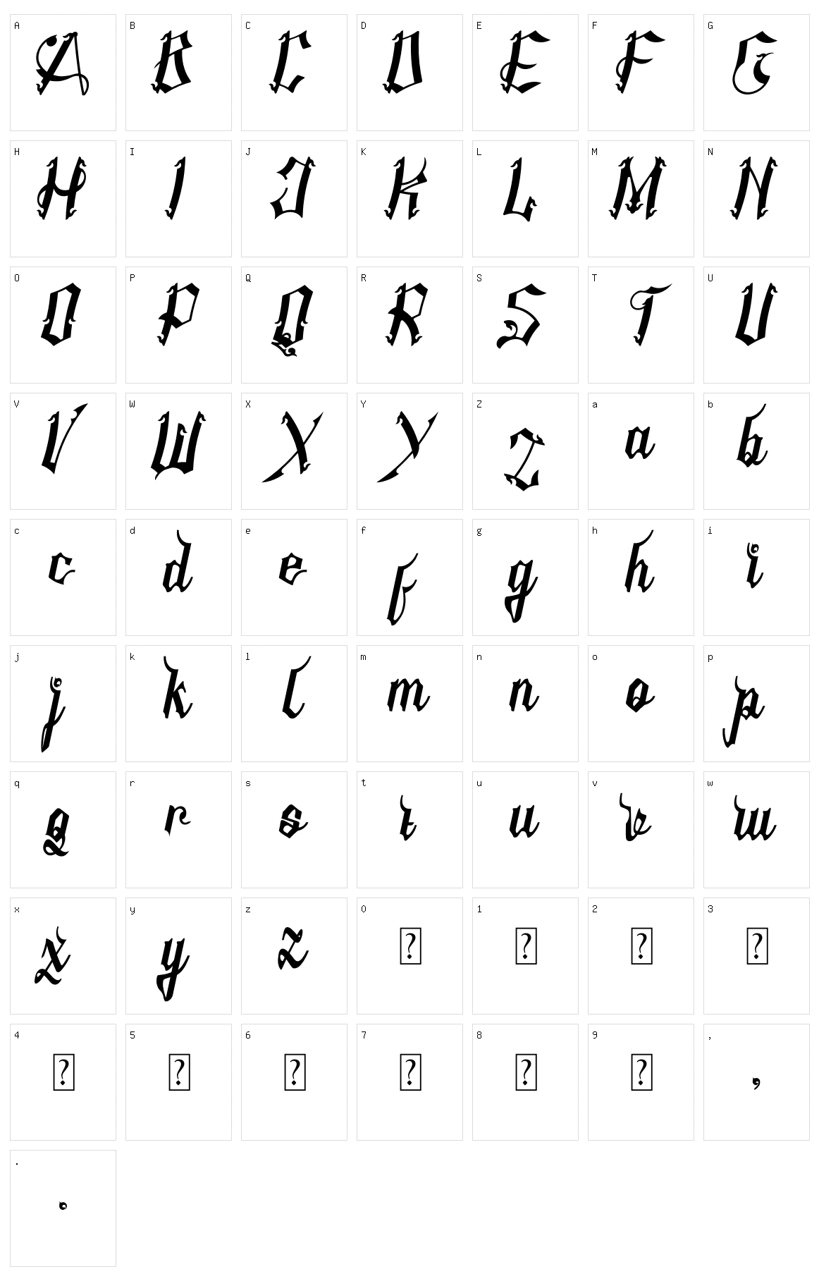 Amstha Character Set