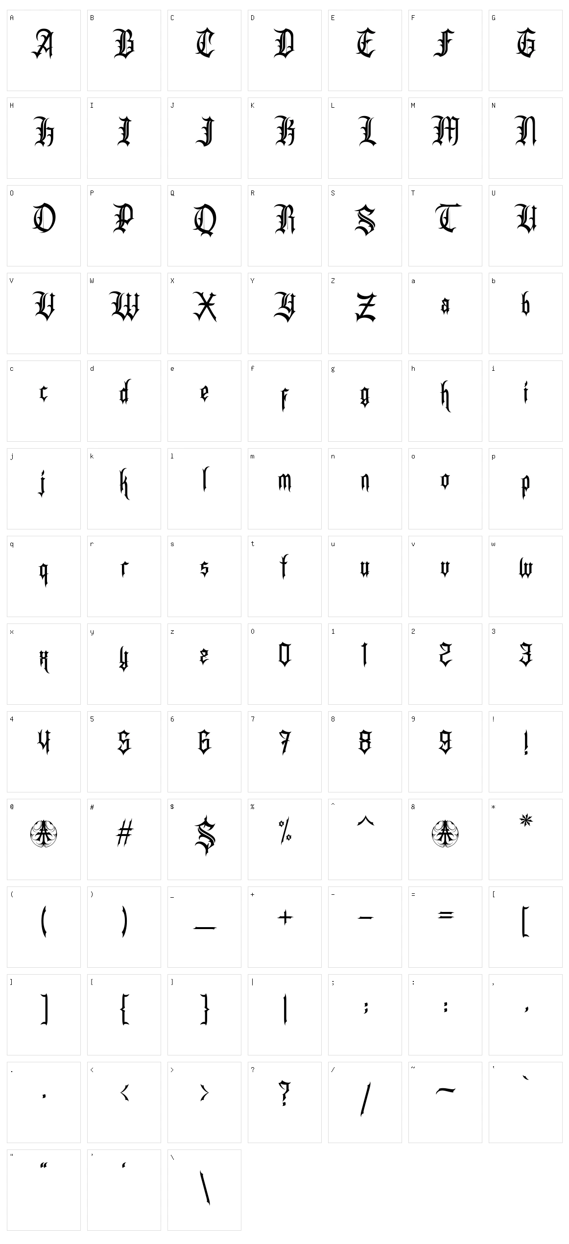 Anemouth Character Set