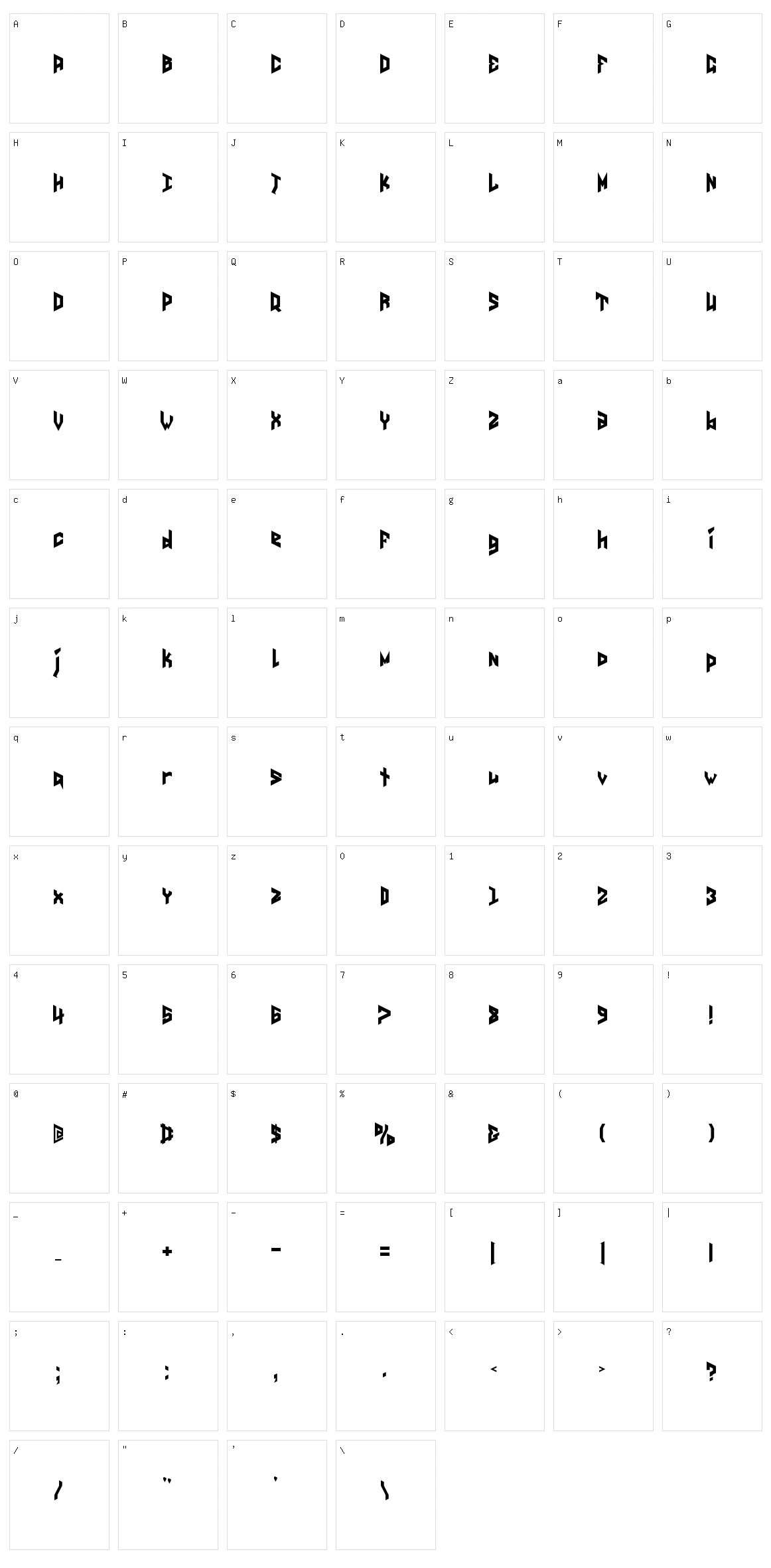 Anticipatio Character Set