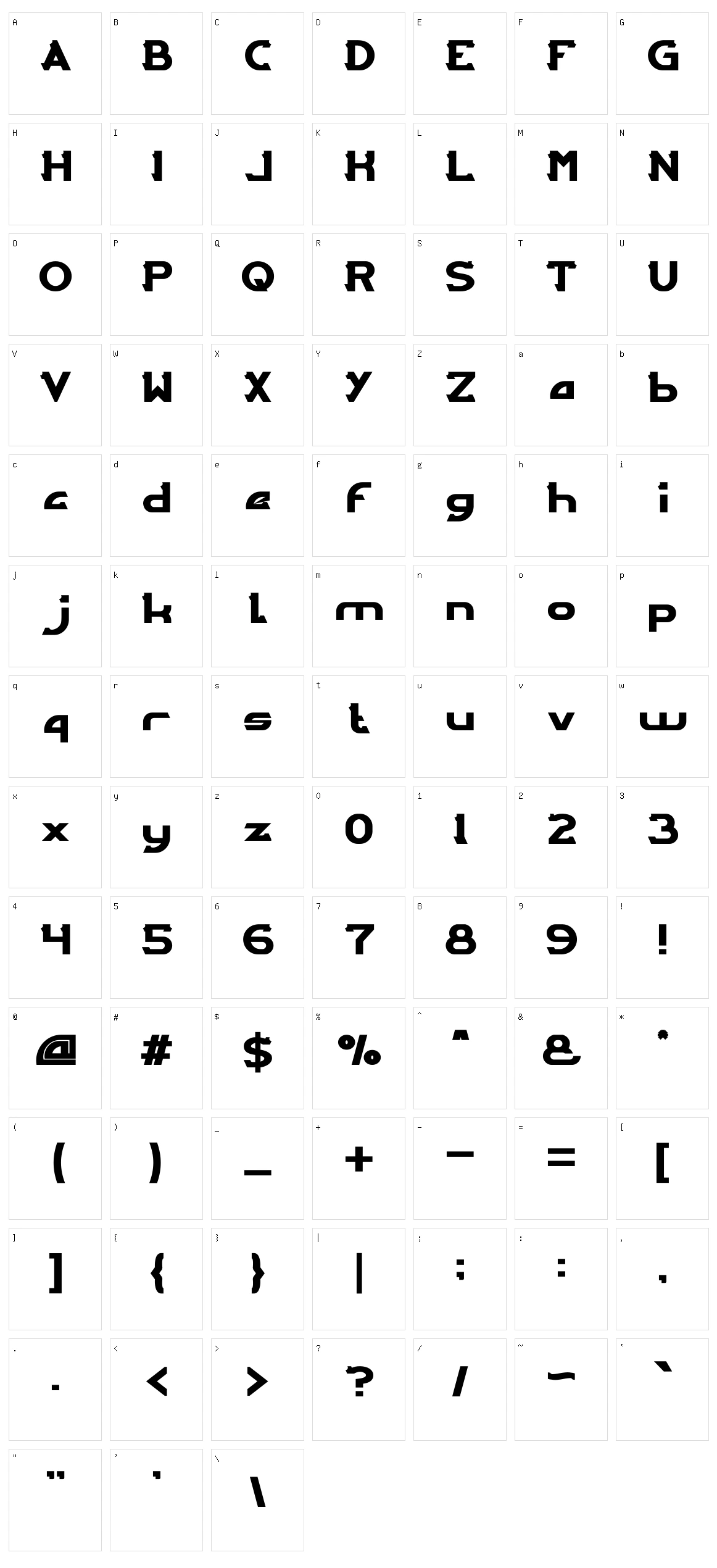 Arcade Character Set