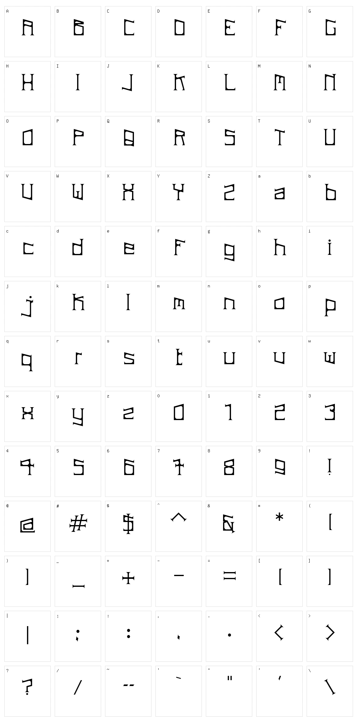 ArDeck Character Set
