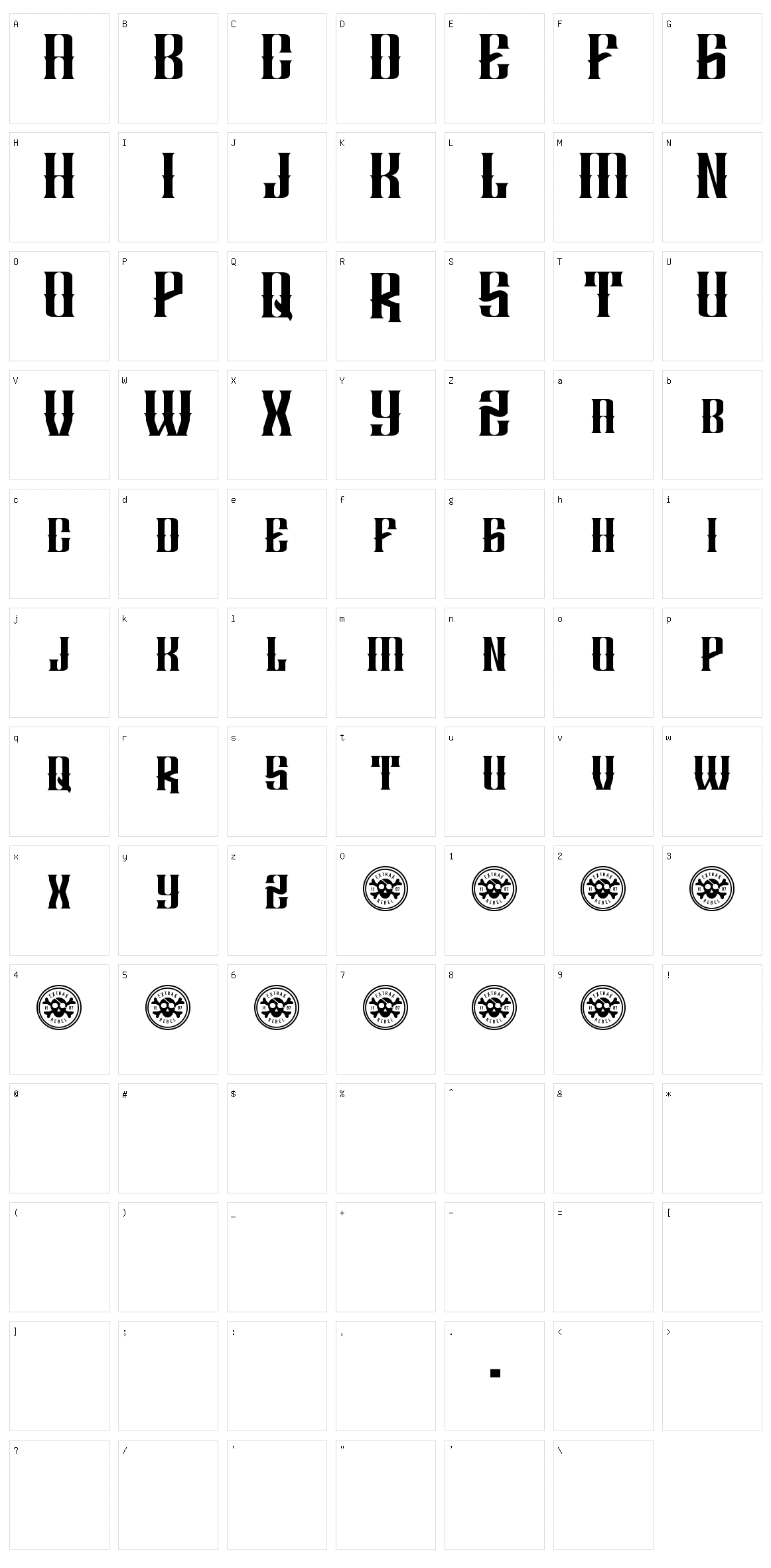 Aurilia Nurlazikana Character Set