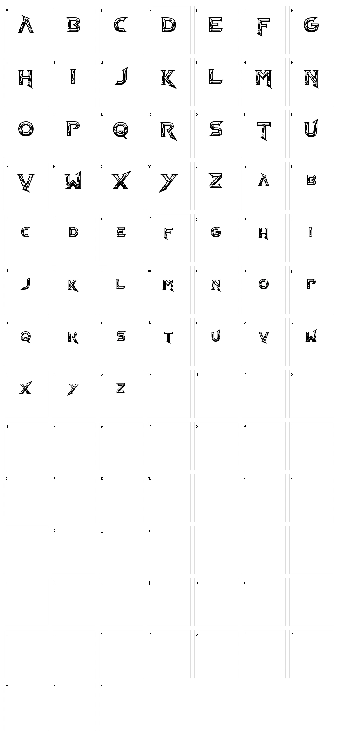 Barbarian NS Character Set