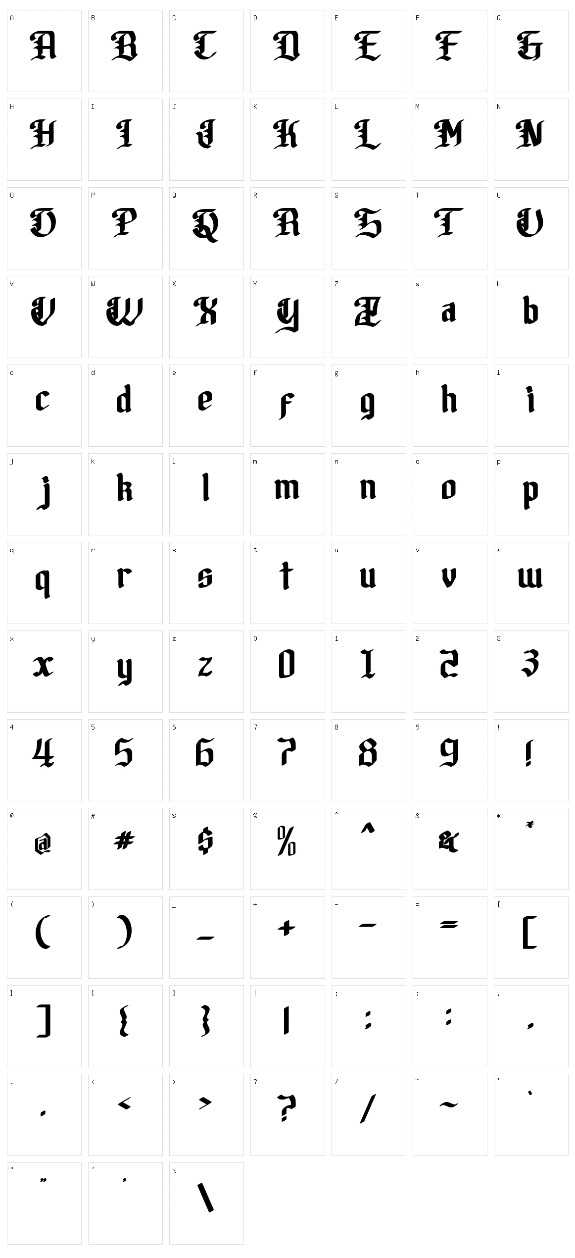 Beverley Character Set