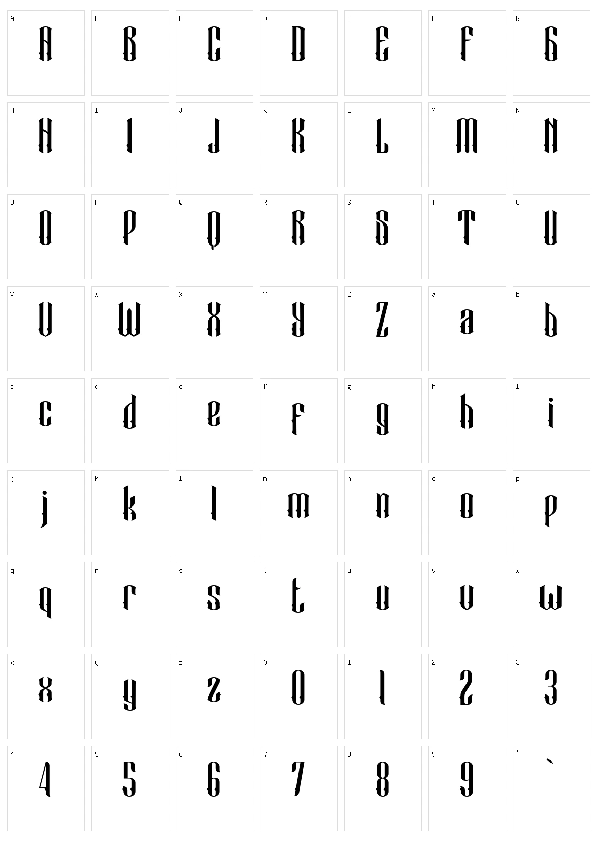 Black Cameo Character Set