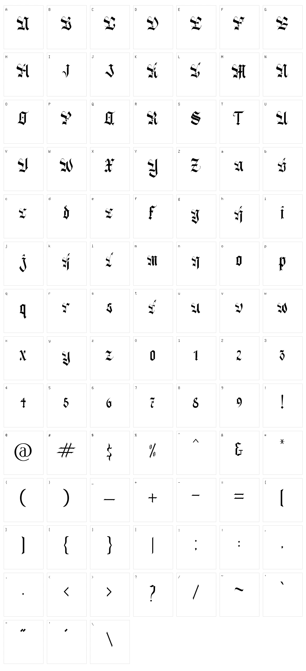 Black Romans Character Set