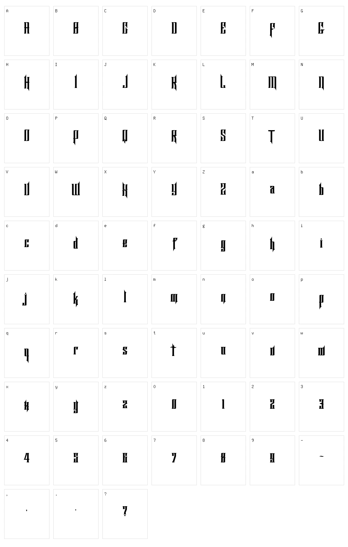 BTX-Ornstein Character Set