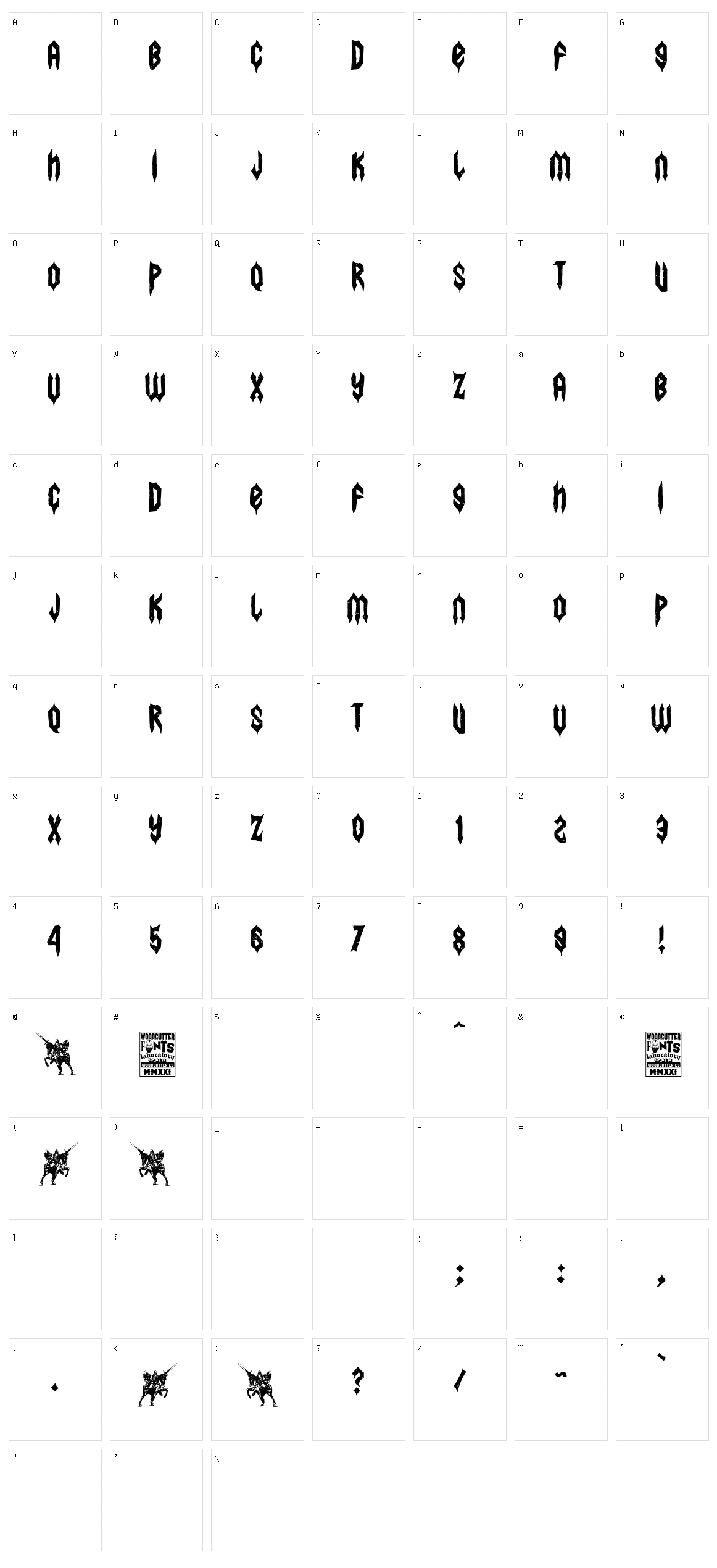 Burgos Invictus Character Set