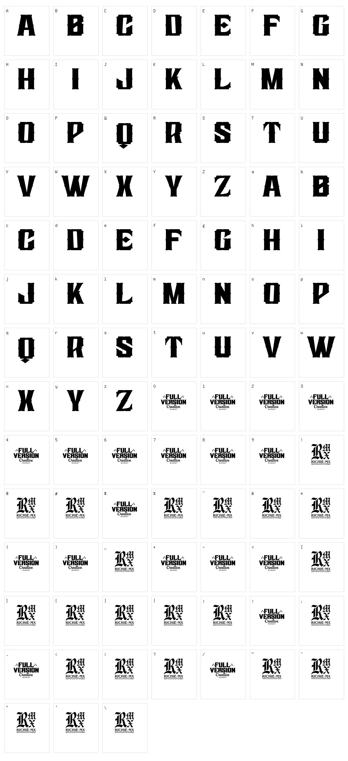 Business Character Set