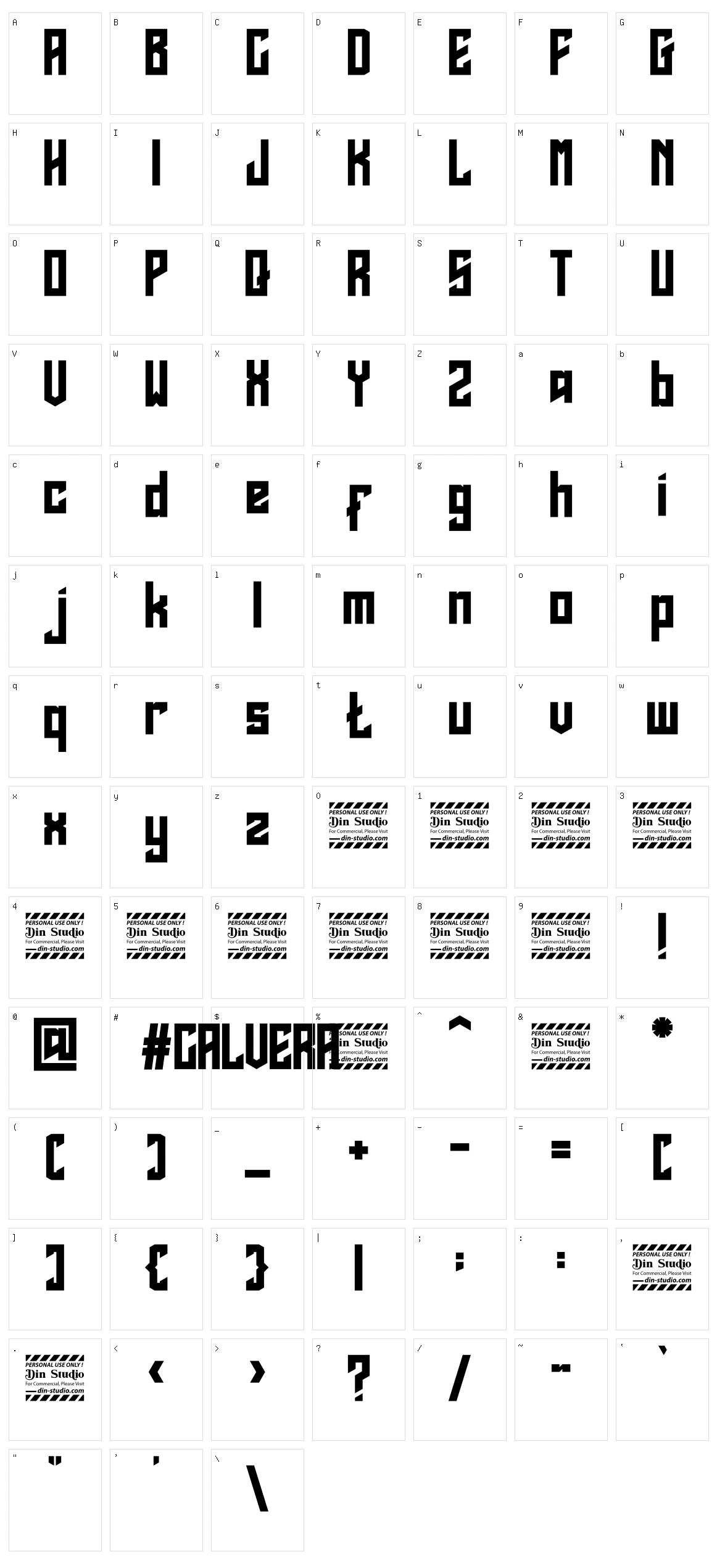 Calvera Character Set