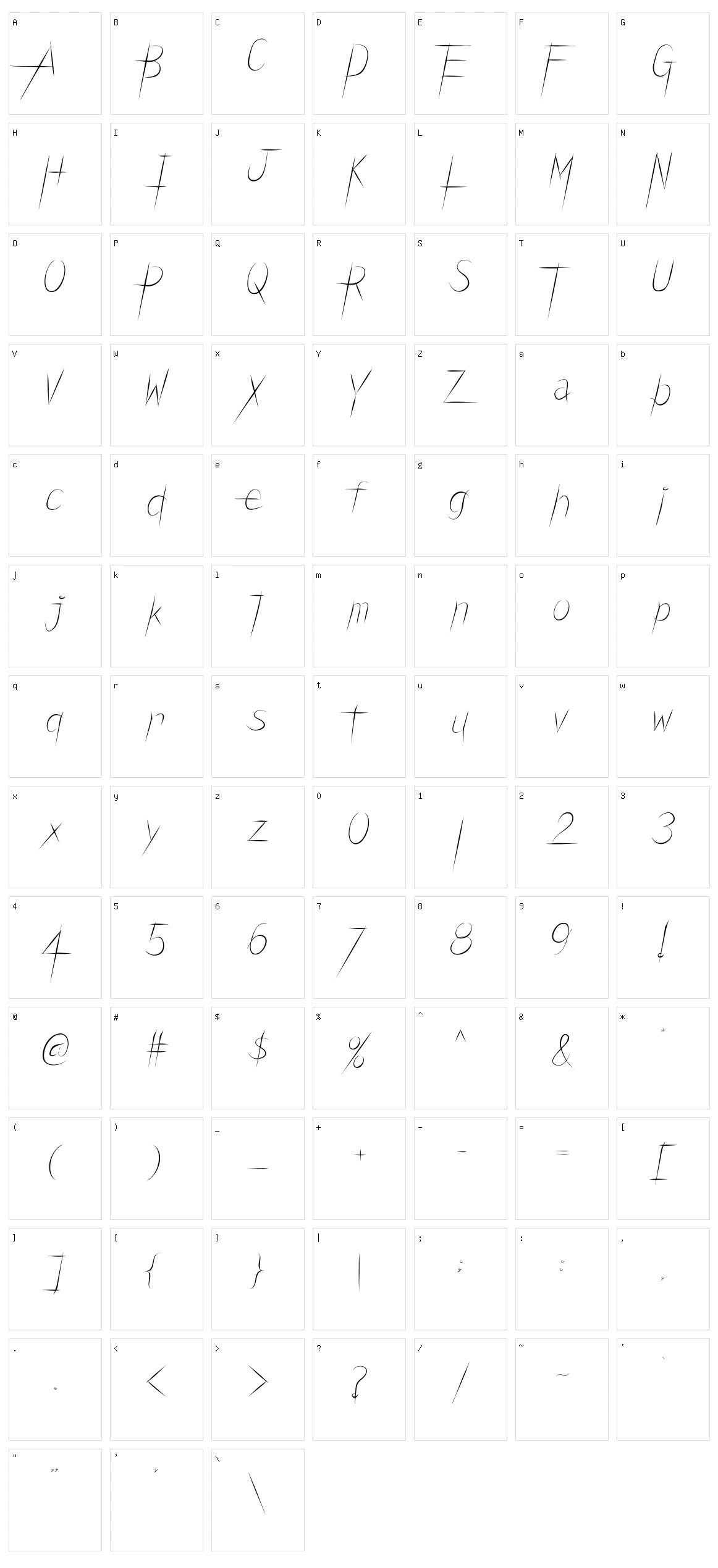 Carbon Blade Character Set
